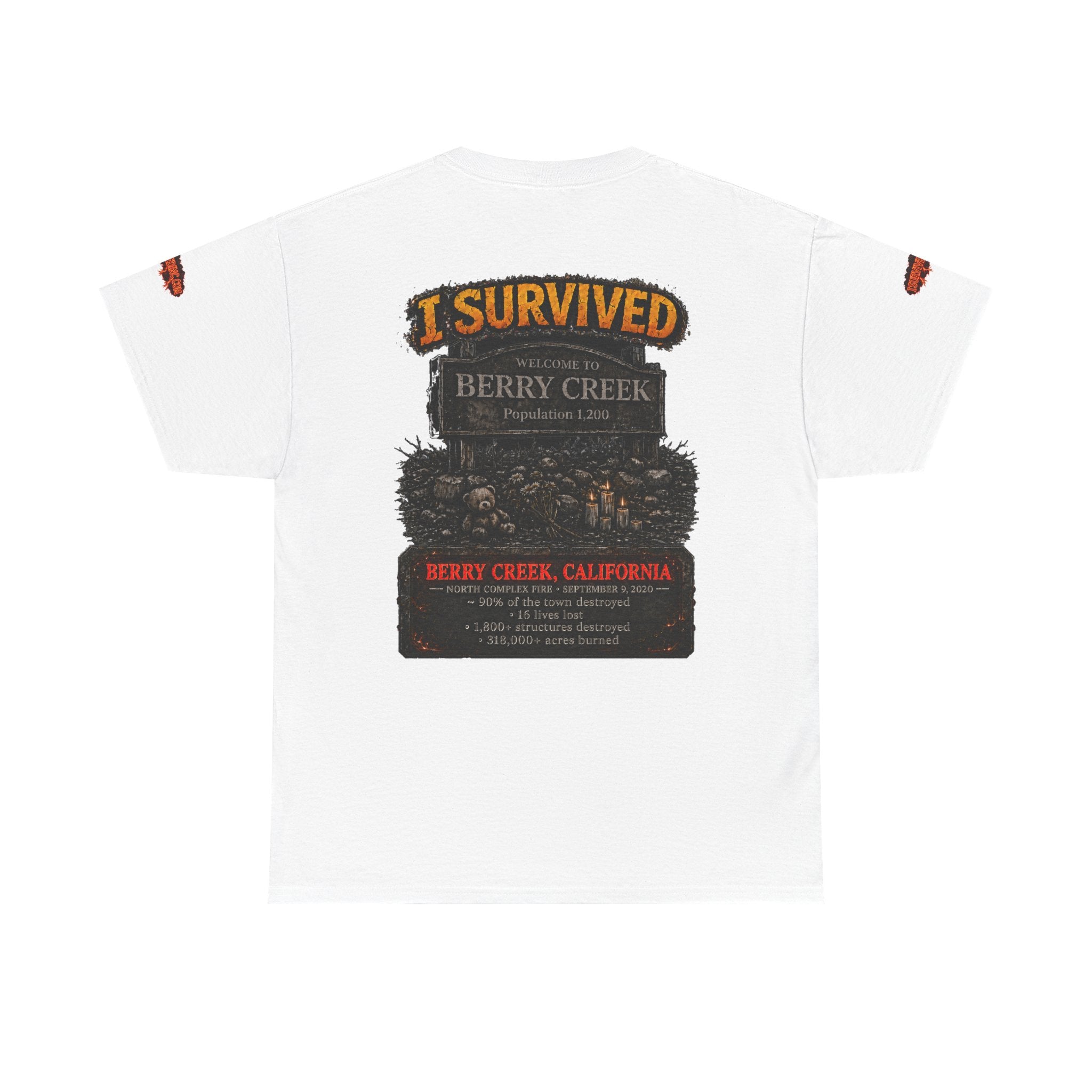 I Survived 2020 — Director's Cut S2:E1 "Berry Creek" | Wildfire Edition Memorial Unisex Heavy Cotton Tee (SPECIAL EDITION)