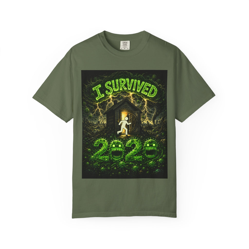 I Survived 2020 — PANDEMIC S1:E4: "Mask Madness" Unisex Garment-Dyed T-shirt