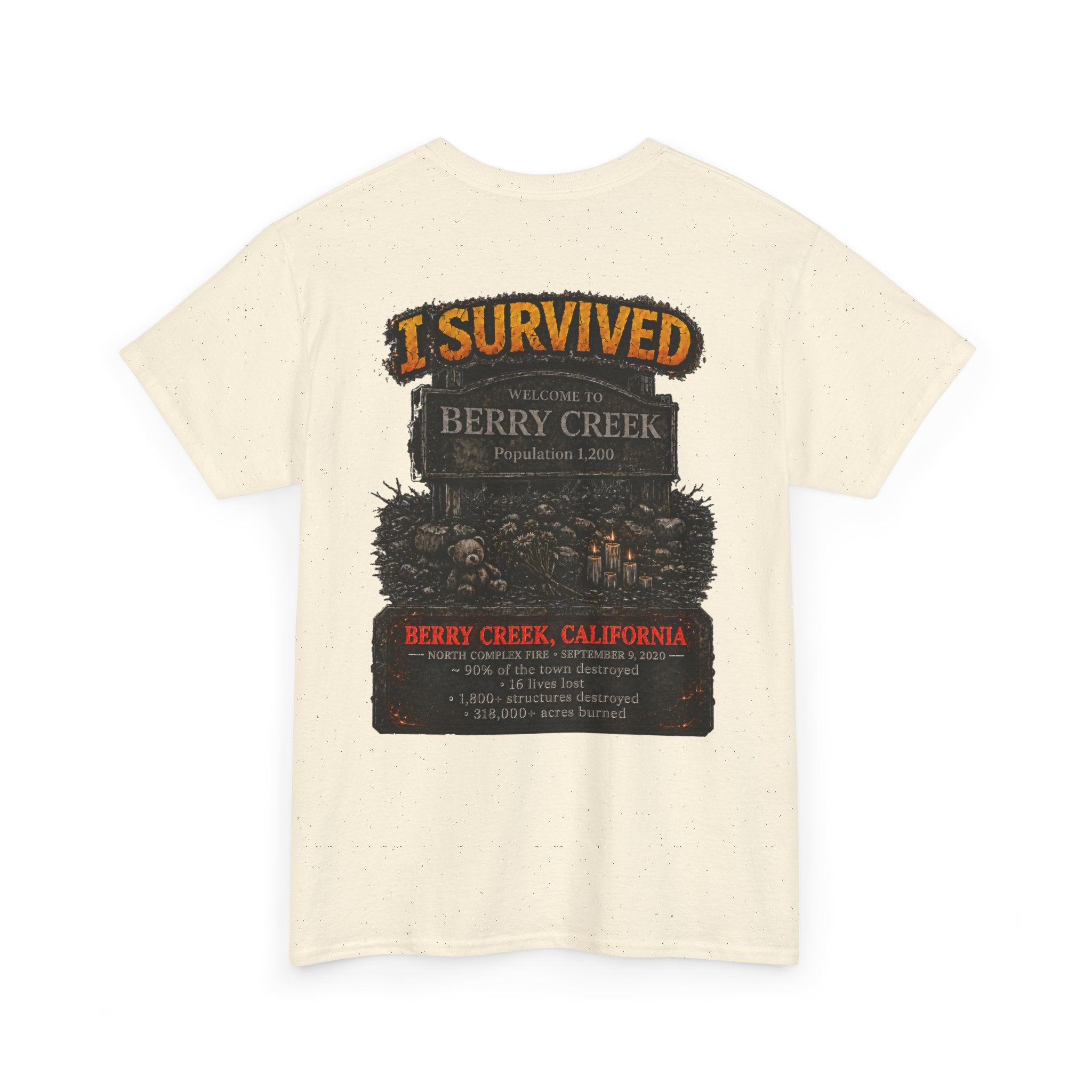 I Survived 2020 — Director's Cut S2:E1 "Berry Creek" | Wildfire Edition Memorial Unisex Heavy Cotton Tee