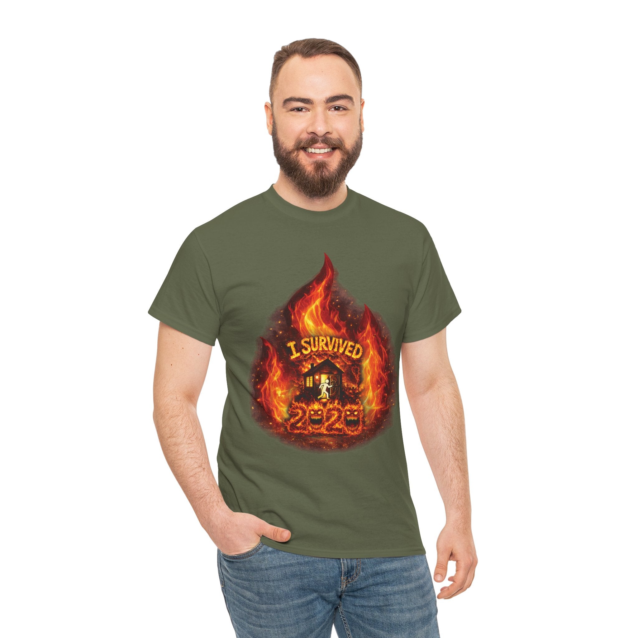 I Survived 2020 — Director's Cut S2:E1 "Berry Creek" | Wildfire Edition Memorial Unisex Heavy Cotton Tee