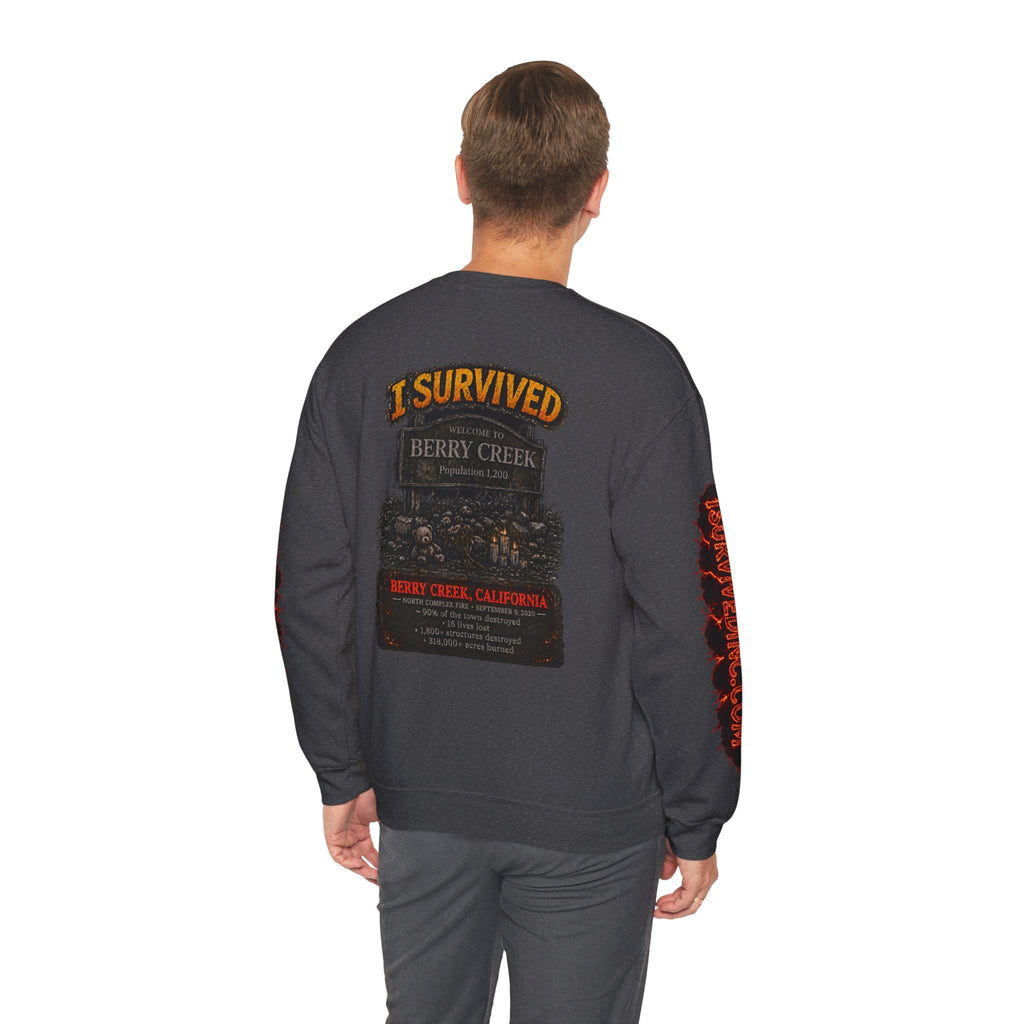 I Survived 2020 — WILDFIRES S2:E1: "Berry Creek" Memorial Unisex Heavy Blend™ Crewneck Sweatshirt
