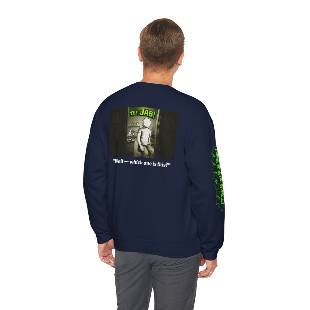 I Survived 2020 — PANDEMIC S1:E3: Director's Cut "The Jab!" Unisex Heavy Blend™ Crewneck Sweatshirt