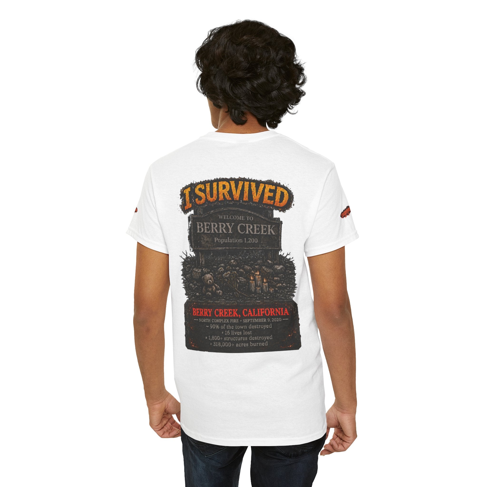 I Survived 2020 — Director's Cut S2:E1 "Berry Creek" | Wildfire Edition Memorial Unisex Heavy Cotton Tee (SPECIAL EDITION)