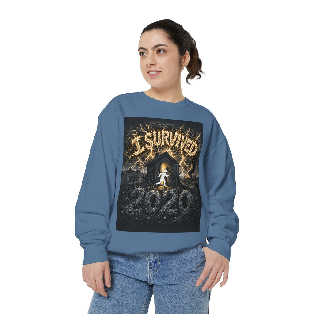 I Survived 2020 — Original PILOT Design Unisex Garment-Dyed Sweatshirt