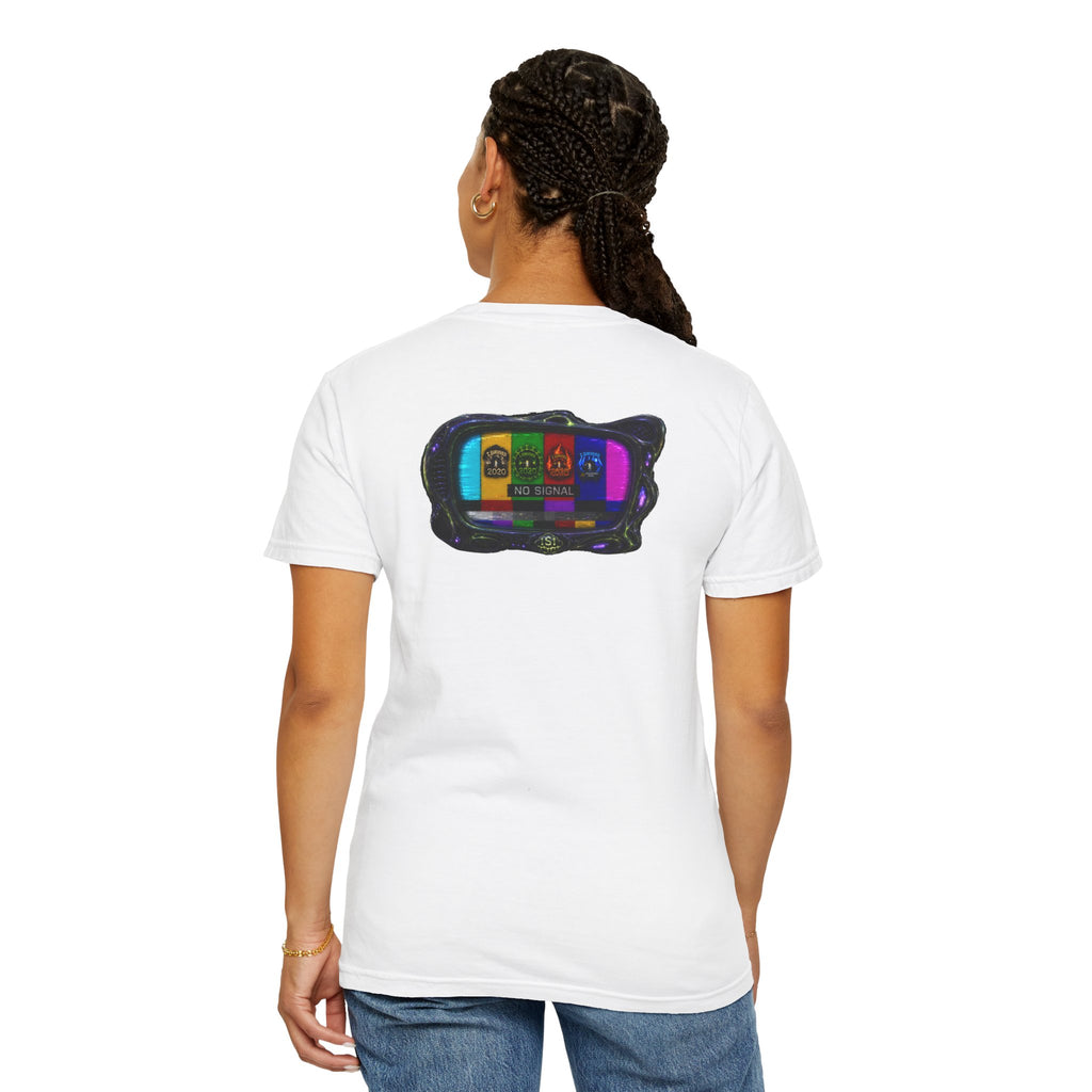 I Survived 2020 — "No Signal" Test Pattern Tee Alien Broadcast Finale Summer Premiere Unisex Garment-Dyed T-shirt