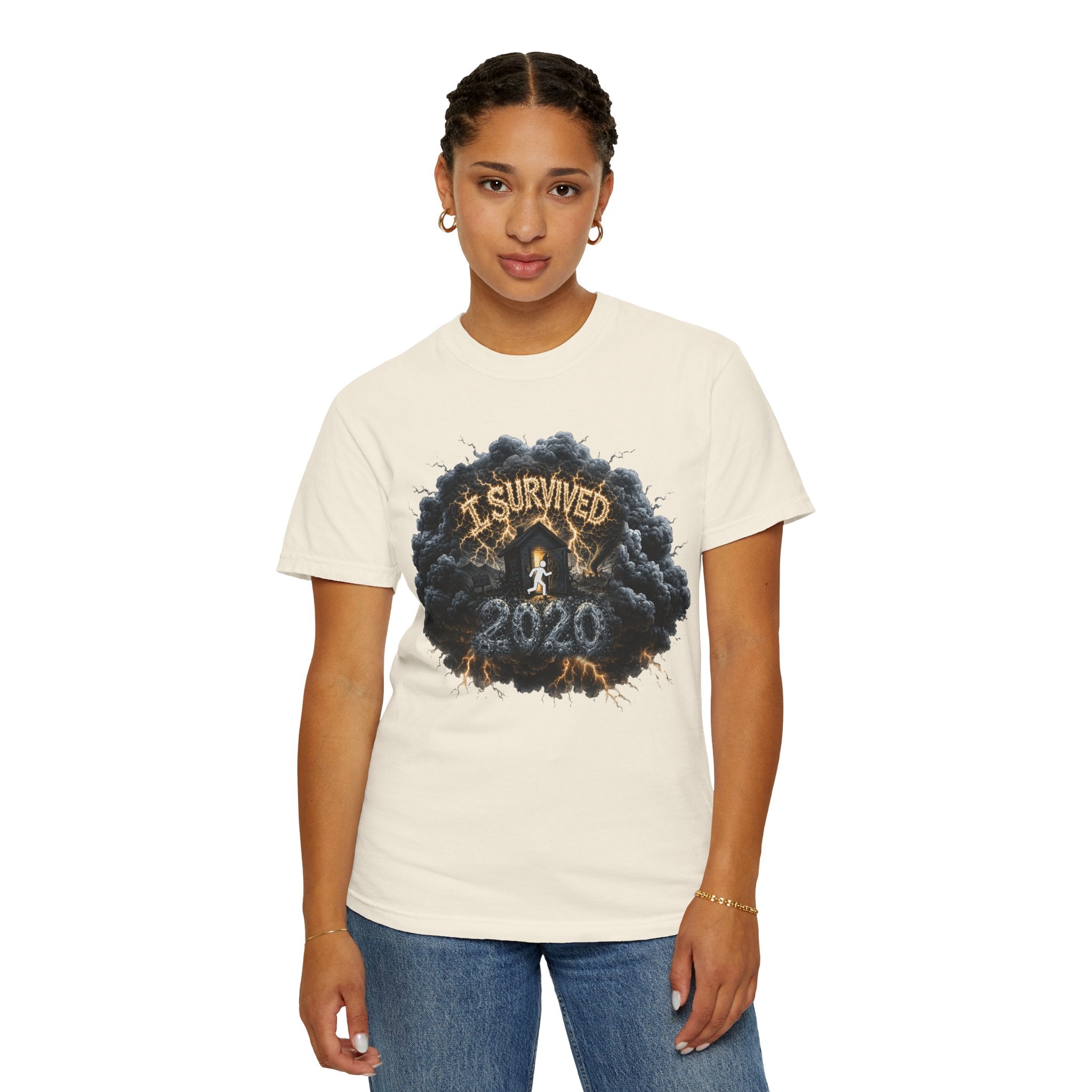 I Survived 2020 — Original Design Teaser Tee | Season 1 Premiere Drop Unisex Garment-Dyed T-shirt