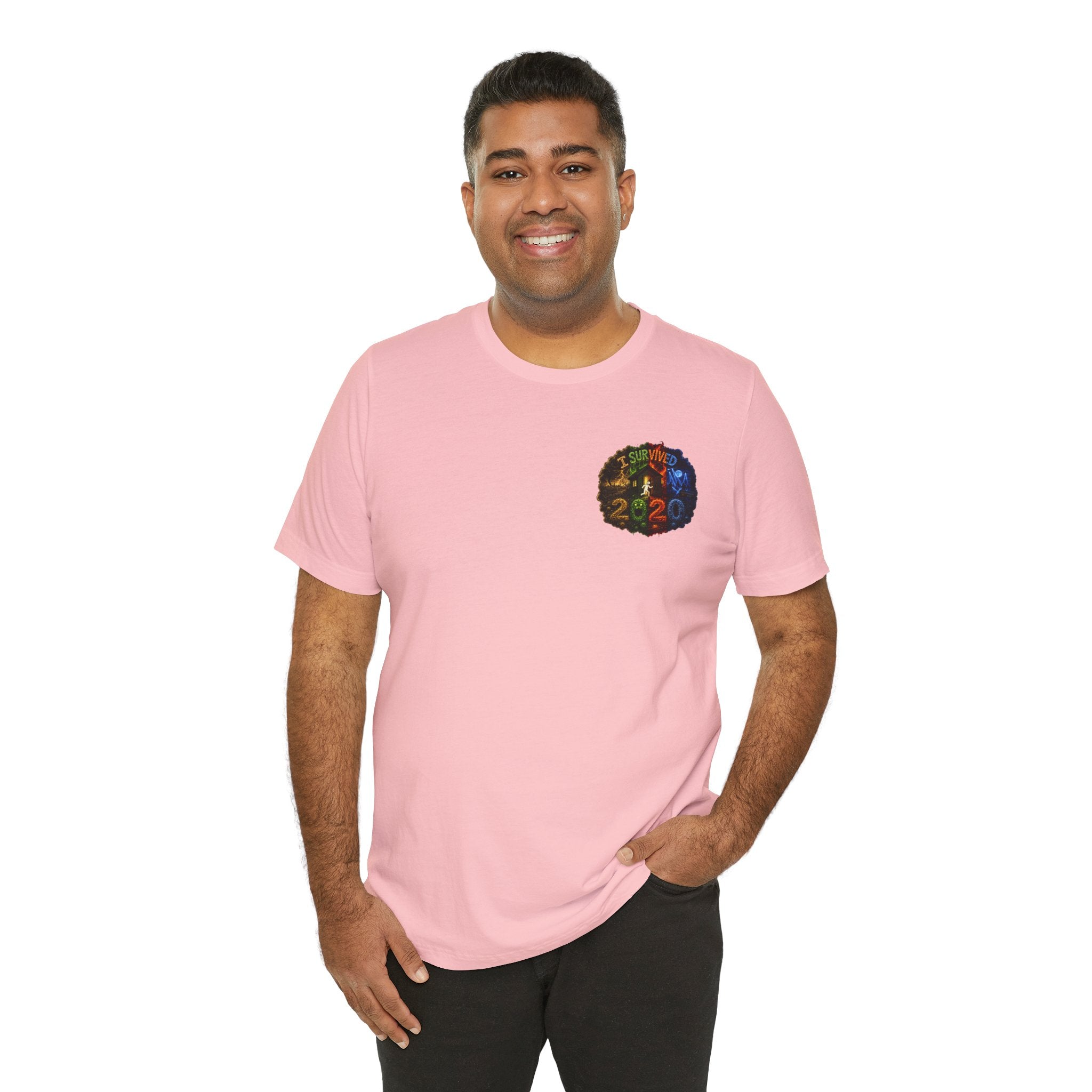 I Survived 2020 — "No Signal" Test Pattern Tee Alien Broadcast Finale Summer Premiere Unisex Jersey Short Sleeve Tee