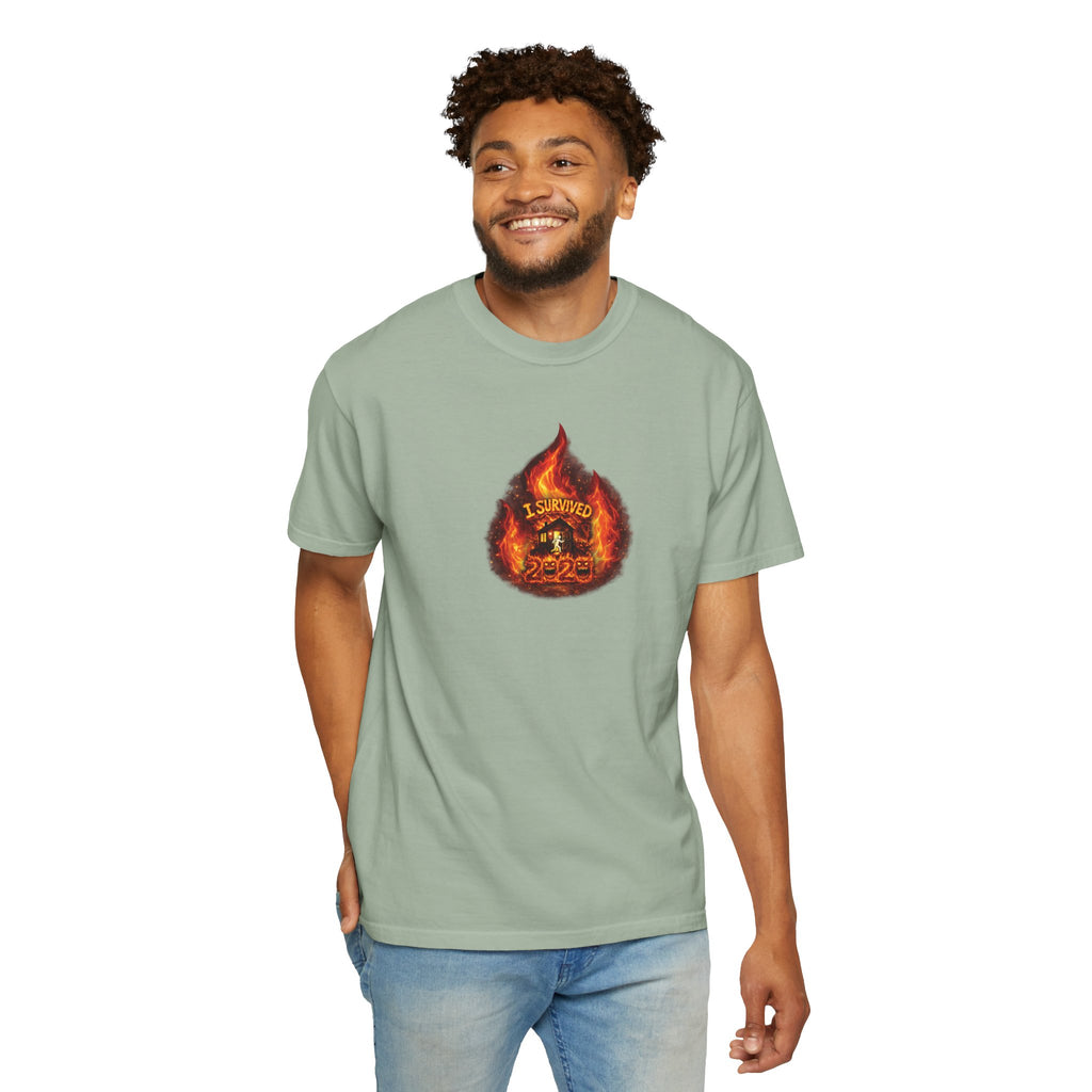 I Survived 2020 — WILDFIRES S2:E4: Director's Cut "Western U.S. Wildfire Season" Memorial Unisex Garment-Dyed T-shirt