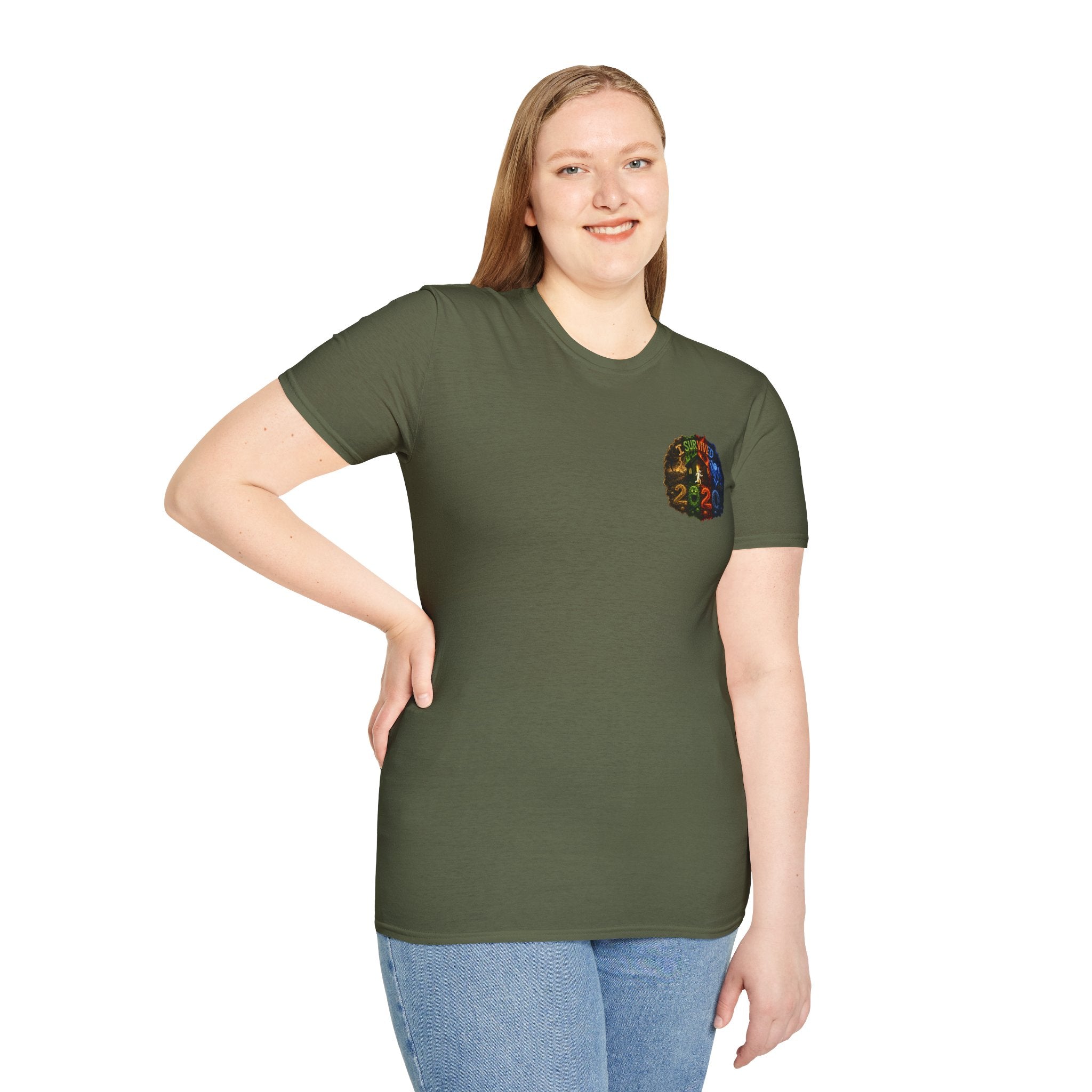 I Survived 2020 — "No Signal" Test Pattern Tee Alien Broadcast Finale Summer Premiere Unisex Softstyle T-Shirt