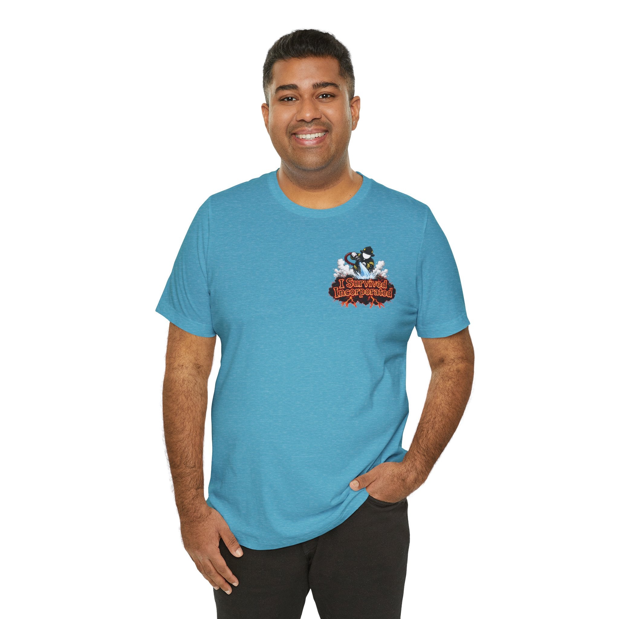 I Survived 2020 — "Please Stand By" Test Pattern Tee Wildfire Signal Edition Summer Premiere Unisex Jersey Short Sleeve Tee