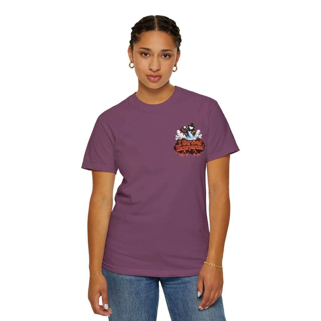 I Survived 2020 — "Please Stand By" Test Pattern Tee Wildfire Signal Edition Summer Premiere Unisex Garment-Dyed T-shirt