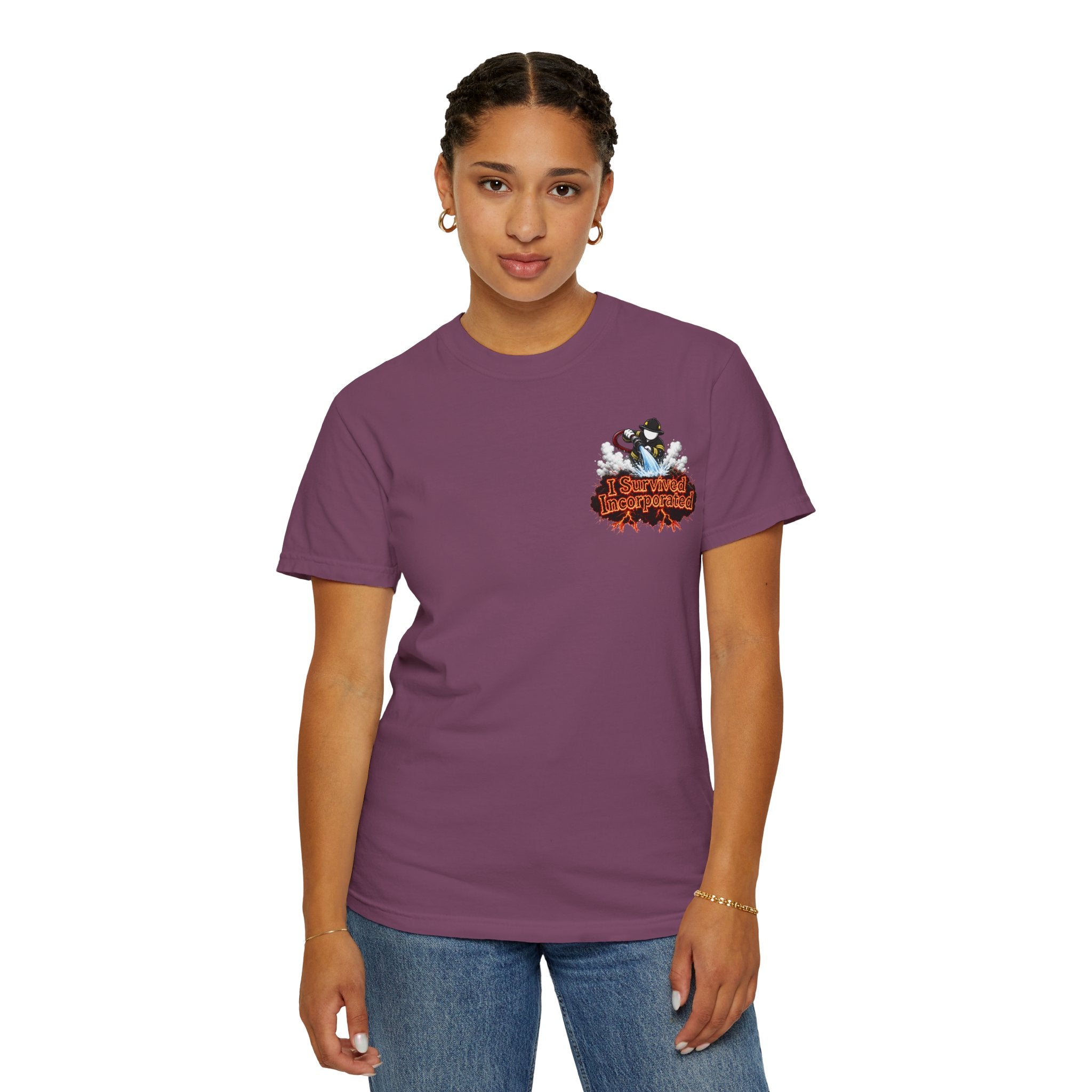 I Survived 2020 — "Please Stand By" Test Pattern Tee Wildfire Signal Edition Summer Premiere Unisex Garment-Dyed T-shirt