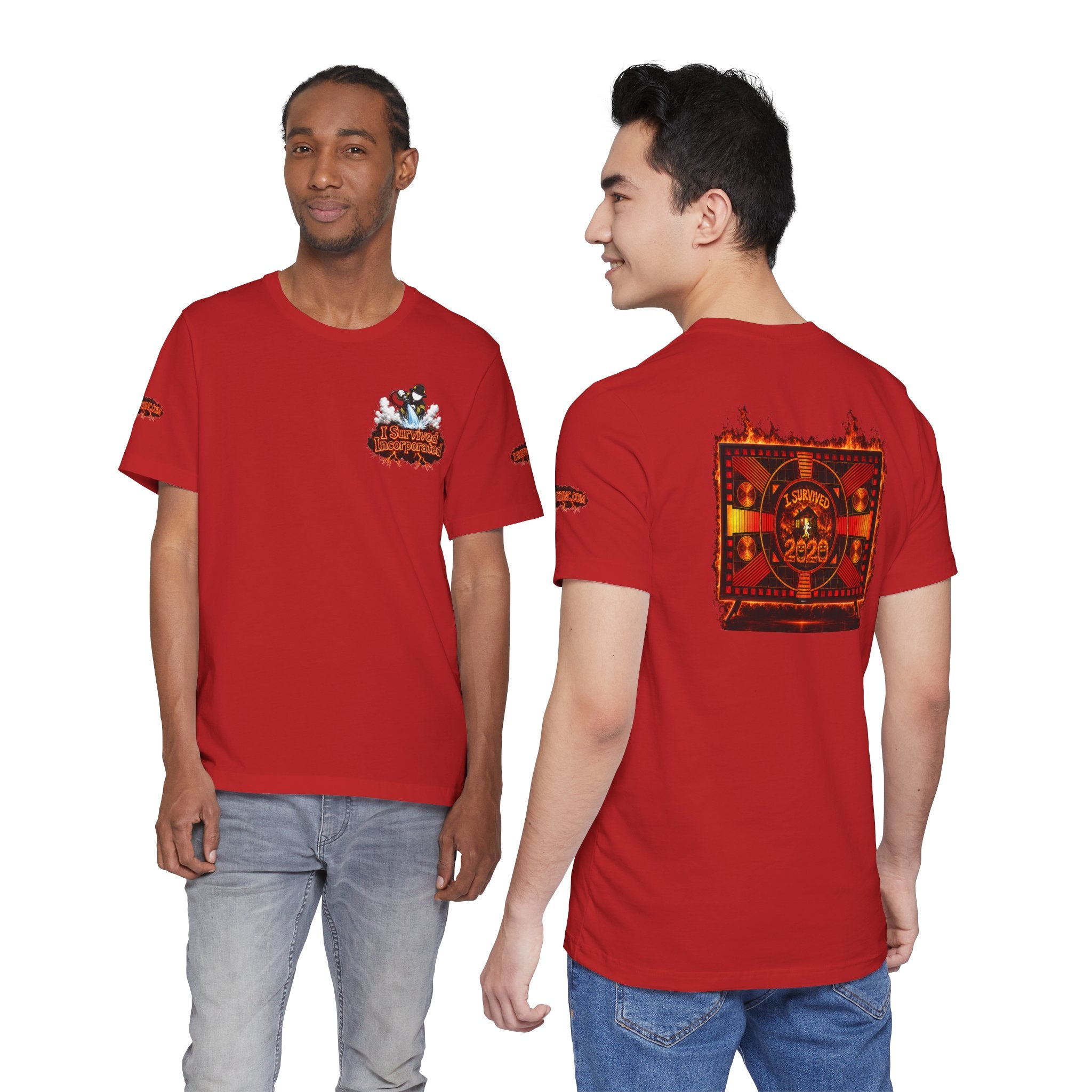 I Survived 2020 — "Please Stand By" Test Pattern Tee Wildfire Signal Special Edition Summer Premiere Unisex Jersey Short Sleeve Tee