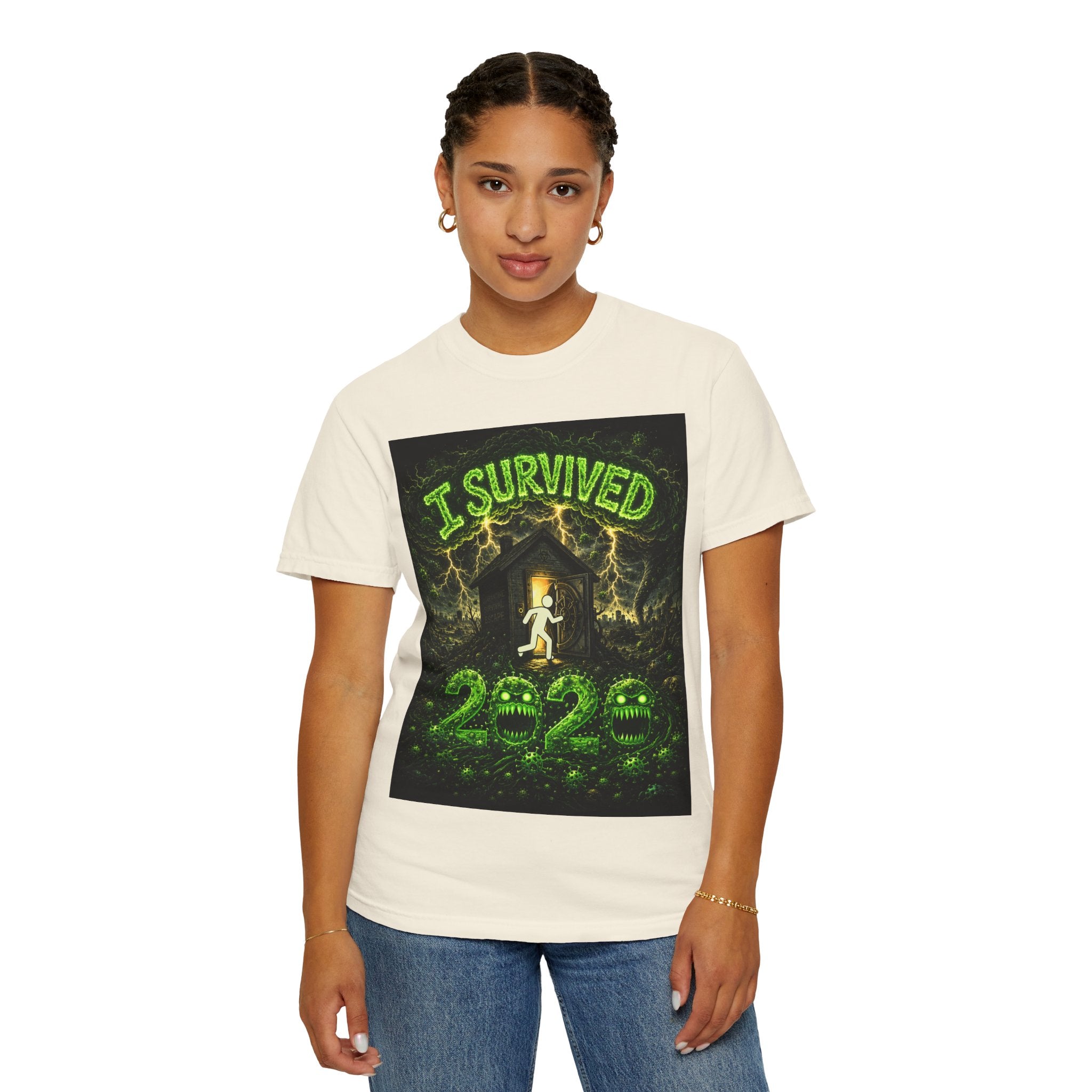 I Survived 2020 — S1:E3 "The Jab!" | Pandemic Edition Unisex Garment-Dyed T-shirt