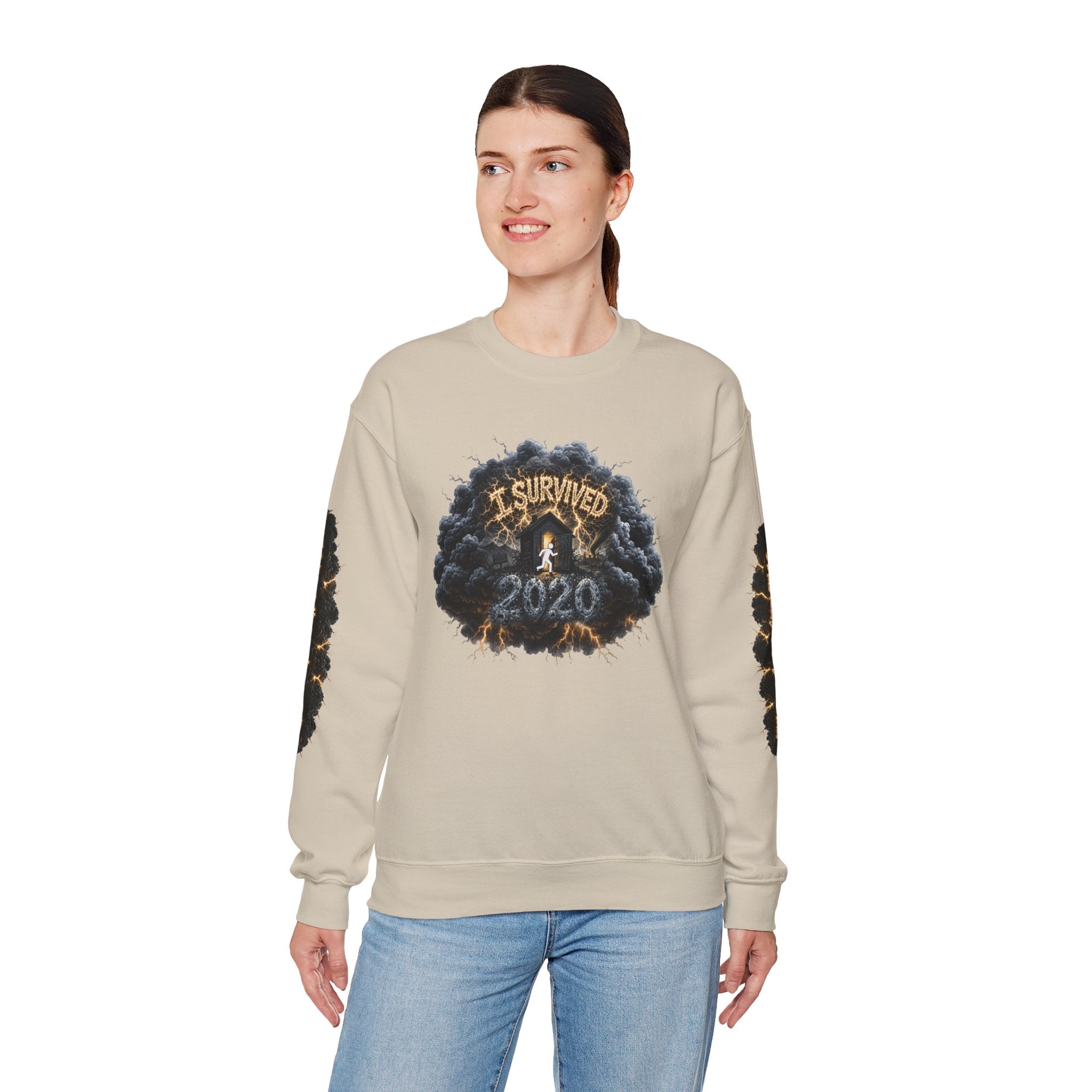 I Survived 2020 — Director's Cut Original Design Teaser Tee | Season 1 Premiere Drop Unisex Heavy Blend™ Crewneck Sweatshirt (SPECIAL EDITION)