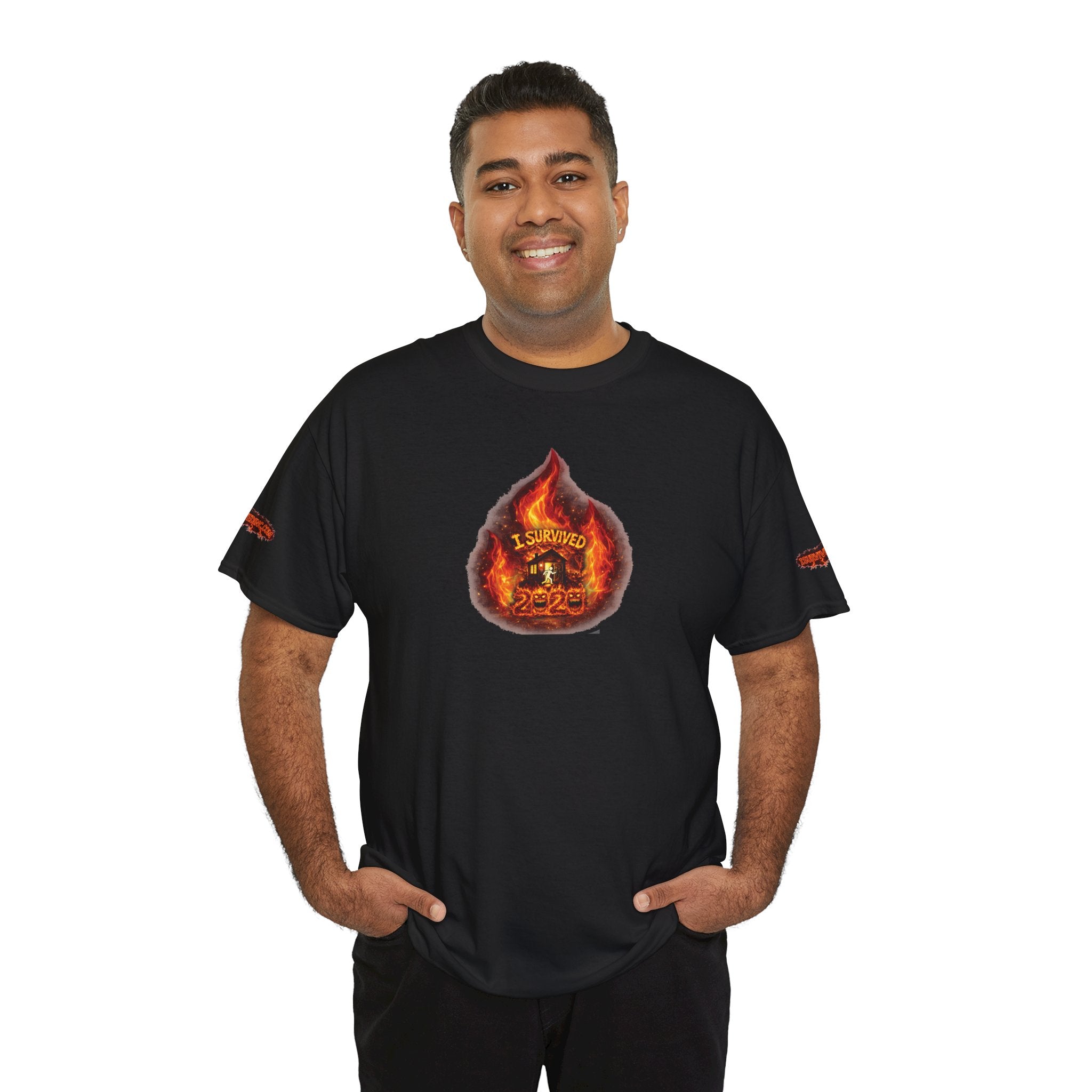 I Survived 2020 — WILDFIRES S2:E3: Director's Cut Special Edition "The California Wildfires" Memorial Unisex Heavy Cotton Tee