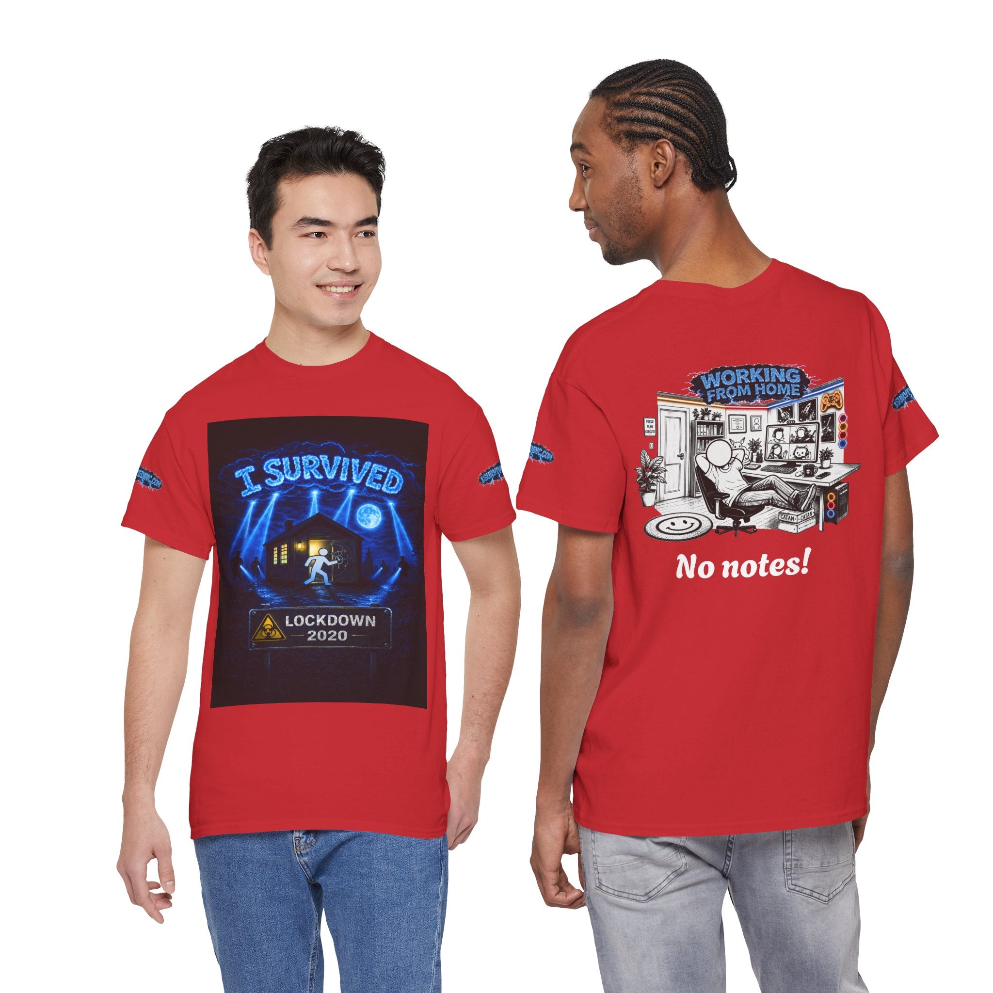 I Survived 2020 — LOCKDOWN S3:E4: Special Edition "Working From Home" Unisex Heavy Cotton Tee