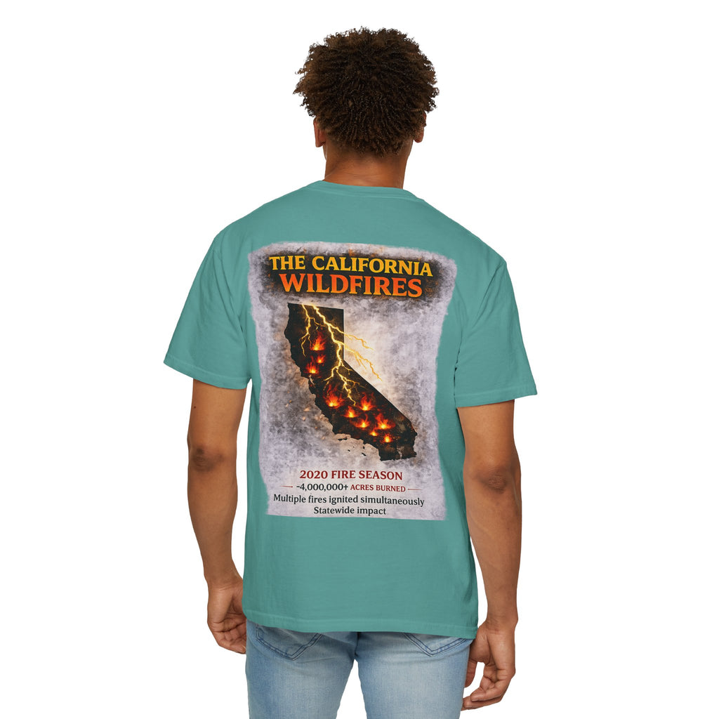 I Survived 2020 — WILDFIRES S2:E3 "The California Wildfires" Memorial Unisex Garment-Dyed T-shirt