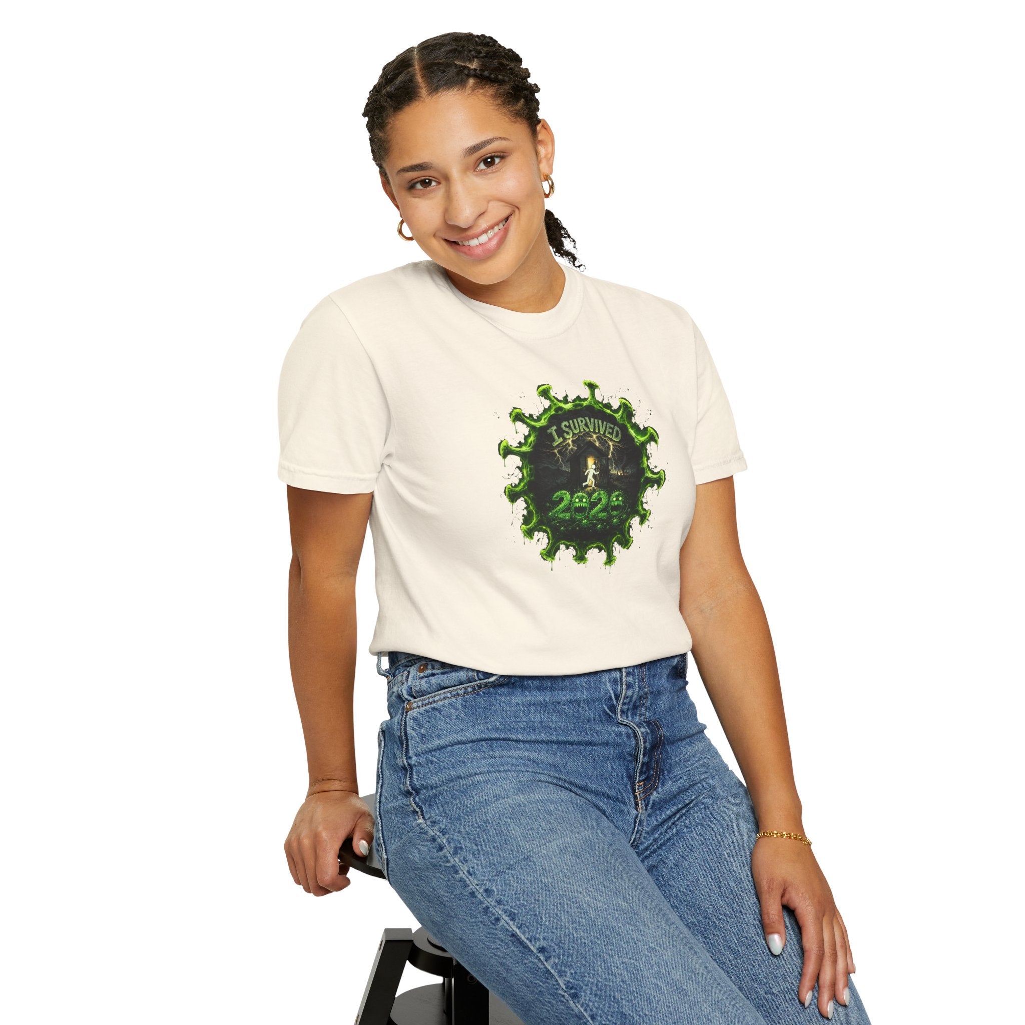 I Survived 2020 —  PANDEMIC S1:E1: Director's Cut "COVID-19: The Coronavirus" Unisex Garment-Dyed T-shirt
