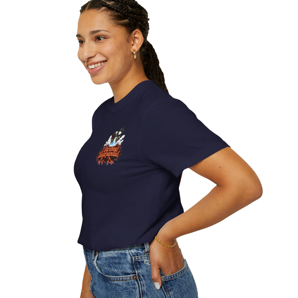 I Survived 2020 — "Please Stand By" Test Pattern Tee Wildfire Signal Edition Summer Premiere Unisex Garment-Dyed T-shirt