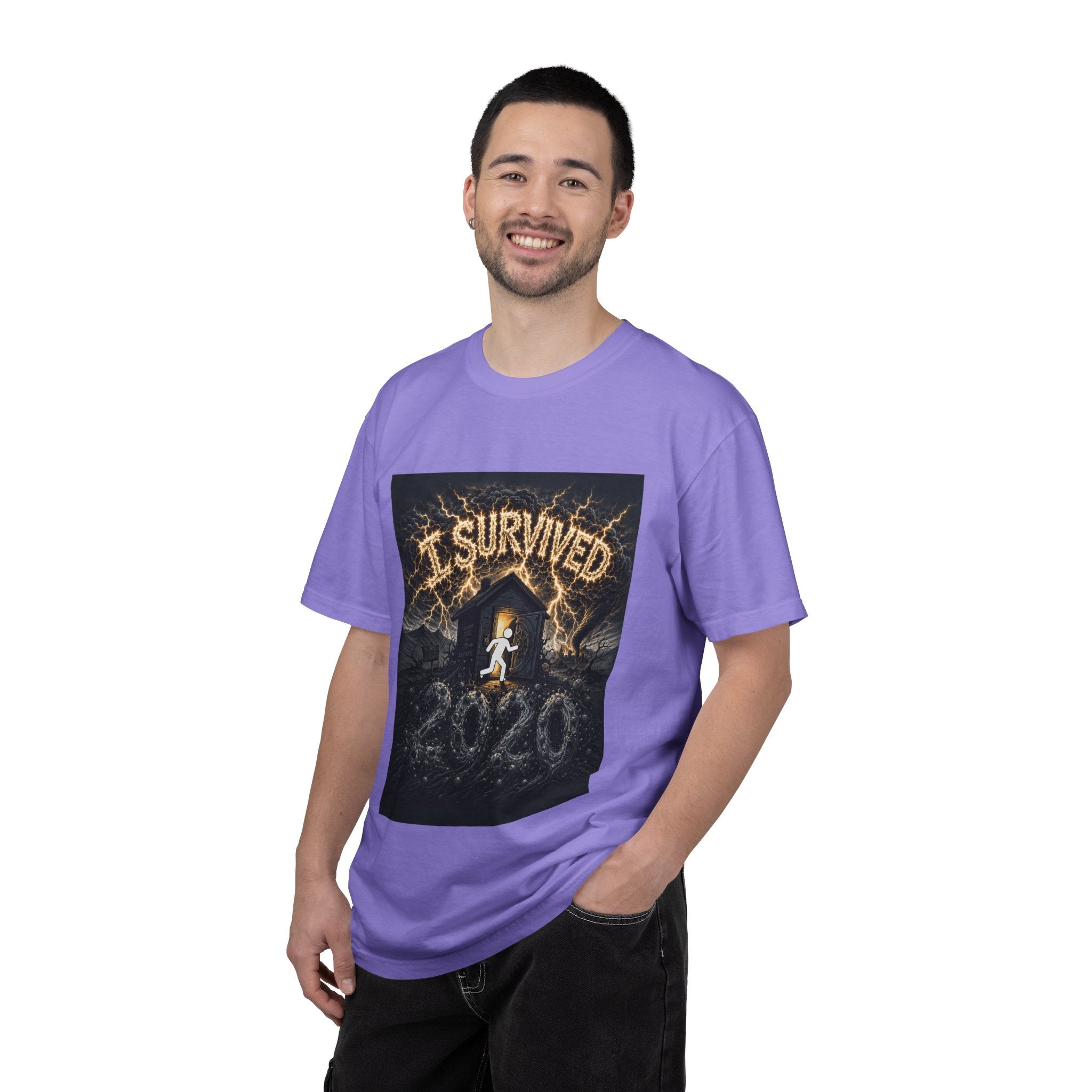 I Survived 2020 — Original Design Teaser Tee | Season 1 Premiere Drop Unisex Garment-Dyed T-shirt