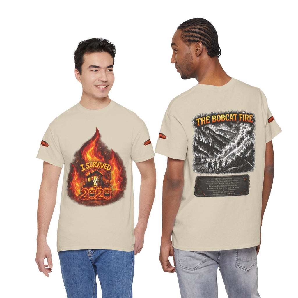 I Survived 2020 — Director's Cut S2:E2 "The Bobcat Fire" | Wildfire Edition Memorial Unisex Heavy Cotton Tee (SPECIAL EDITION)