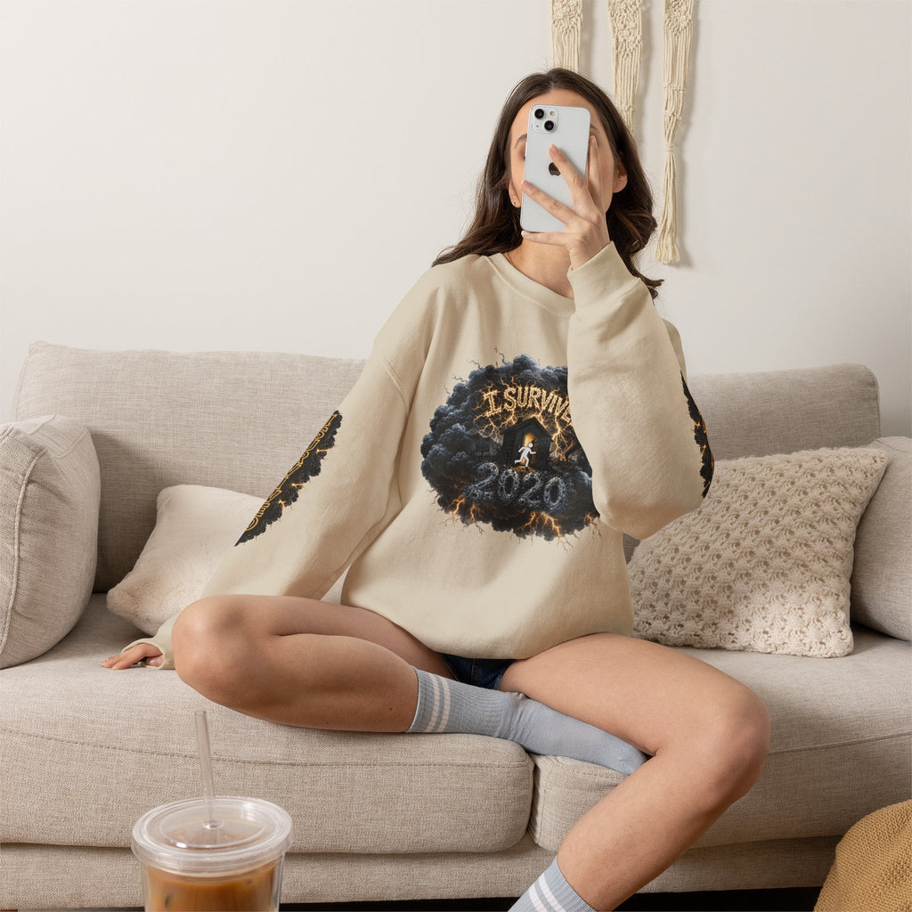 I Survived 2020 — Director's Cut Original Design Teaser Tee | Season 1 Premiere Drop Unisex Heavy Blend™ Crewneck Sweatshirt (SPECIAL EDITION)