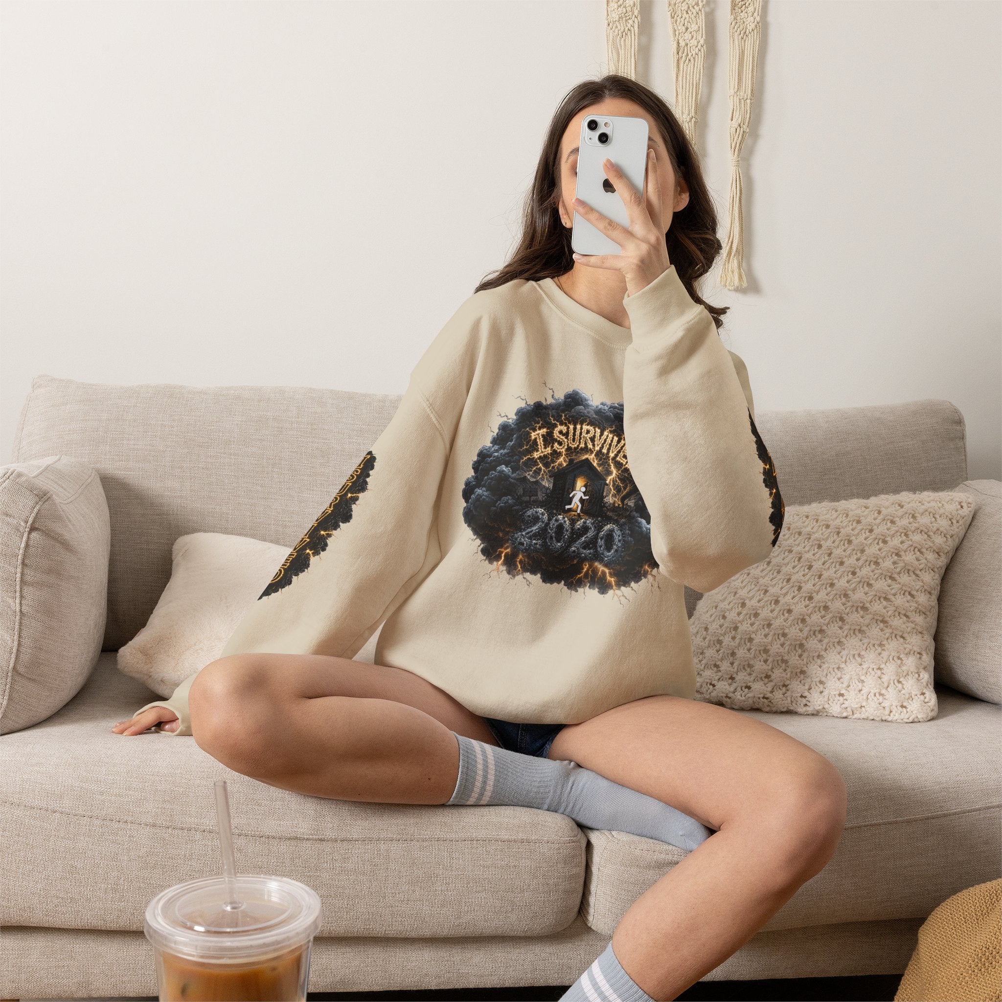 I Survived 2020 — Director's Cut Original Design Teaser Tee | Season 1 Premiere Drop Unisex Heavy Blend™ Crewneck Sweatshirt (SPECIAL EDITION)