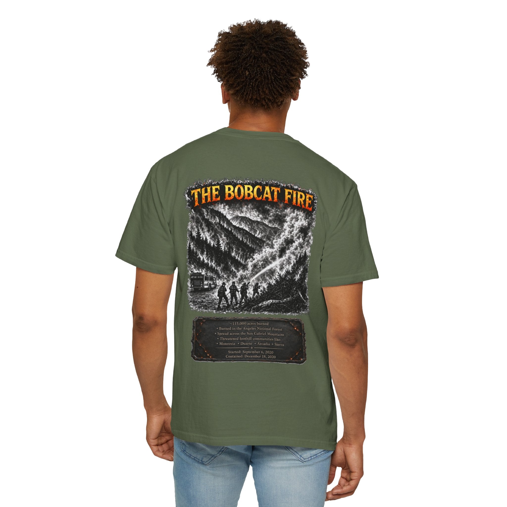 I Survived 2020 — WILDFIRES S2:E2: "The Bobcat Fire" Memorial Unisex Garment-Dyed T-shirt