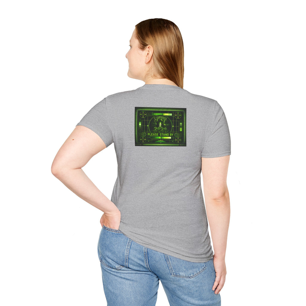I Survived 2020 — "Please Stand By" Test Pattern Toxic Signal Tee Summer Premiere Unisex Softstyle T-Shirt