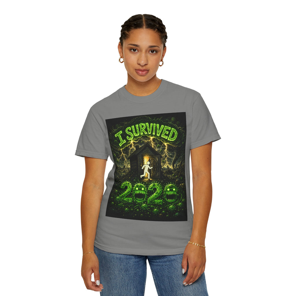 I Survived 2020 — PANDEMIC S1:E4: "Mask Madness" Unisex Garment-Dyed T-shirt