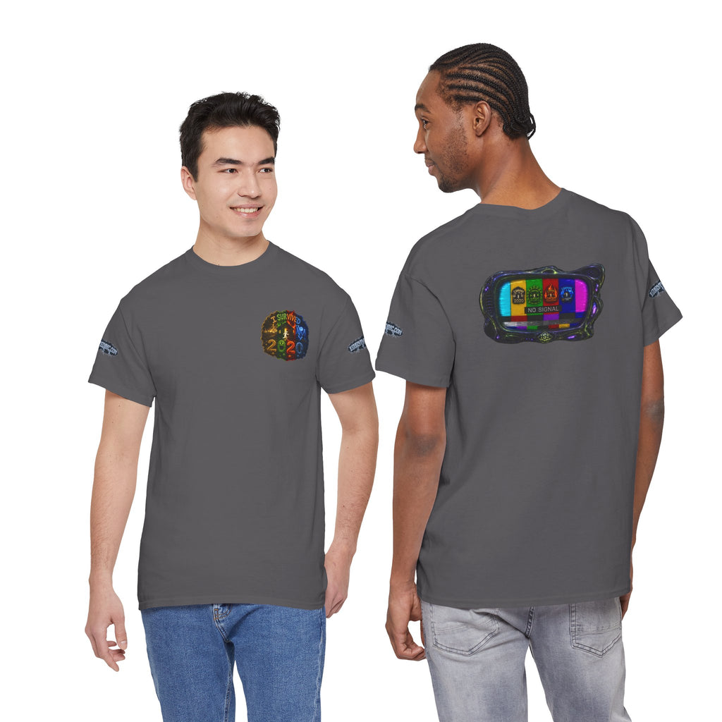 I Survived 2020 — "No Signal" Test Pattern Tee Alien Broadcast Finale Special Edition Summer Premiere Unisex Heavy Cotton Tee