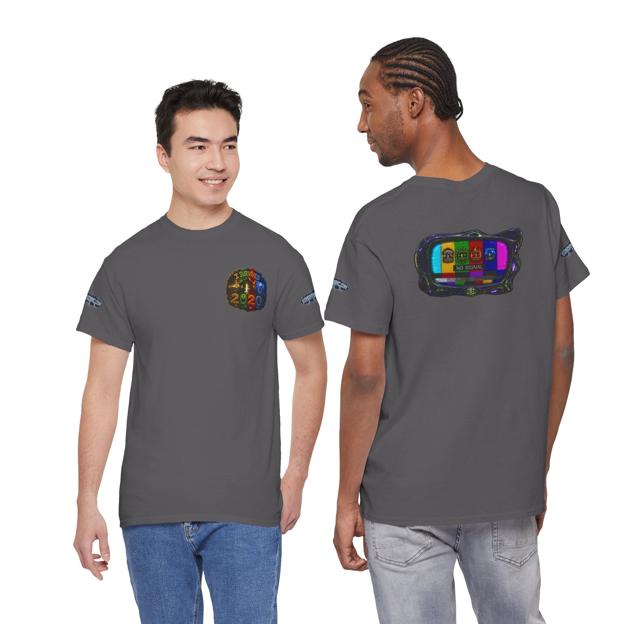 I Survived 2020 — "No Signal" Test Pattern Tee Alien Broadcast Finale Special Edition Summer Premiere Unisex Heavy Cotton Tee