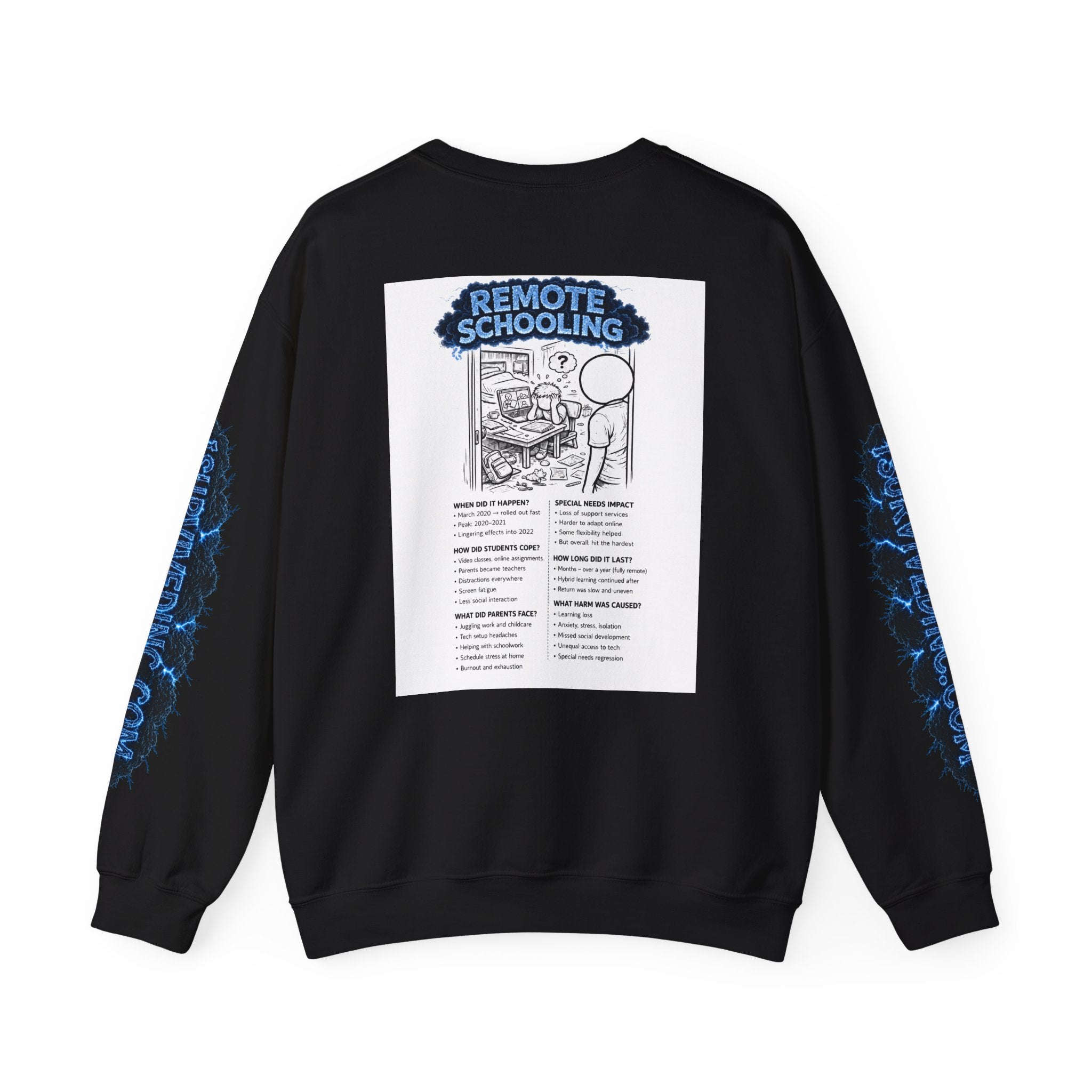 I Survived 2020 — S3:E3 "Remote Schooling" | Lockdown Edition Documentary Unisex Heavy Blend™ Crewneck Sweatshirt