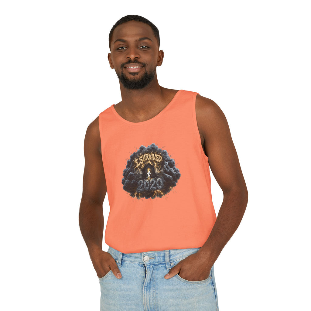 I Survived 2020 — Original PILOT Design: Director's Cut Unisex Garment-Dyed Tank Top
