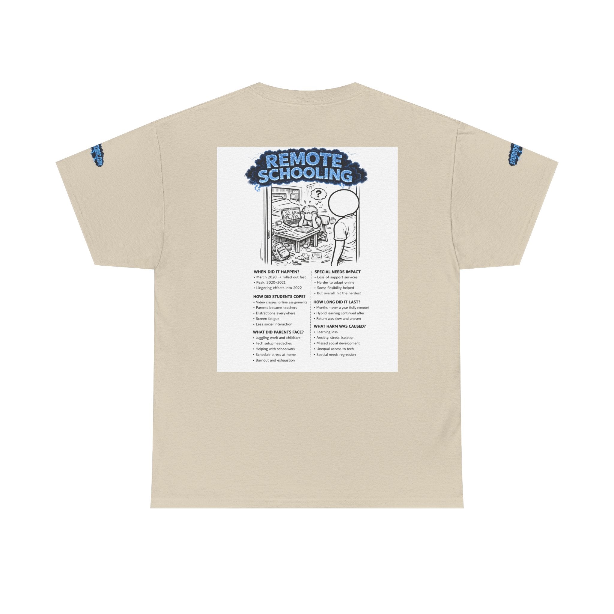 I Survived 2020 — S3:E3 "Remote Schooling" | Lockdown Edition Documentary Unisex Heavy Cotton Tee (SPECIAL EDITION)