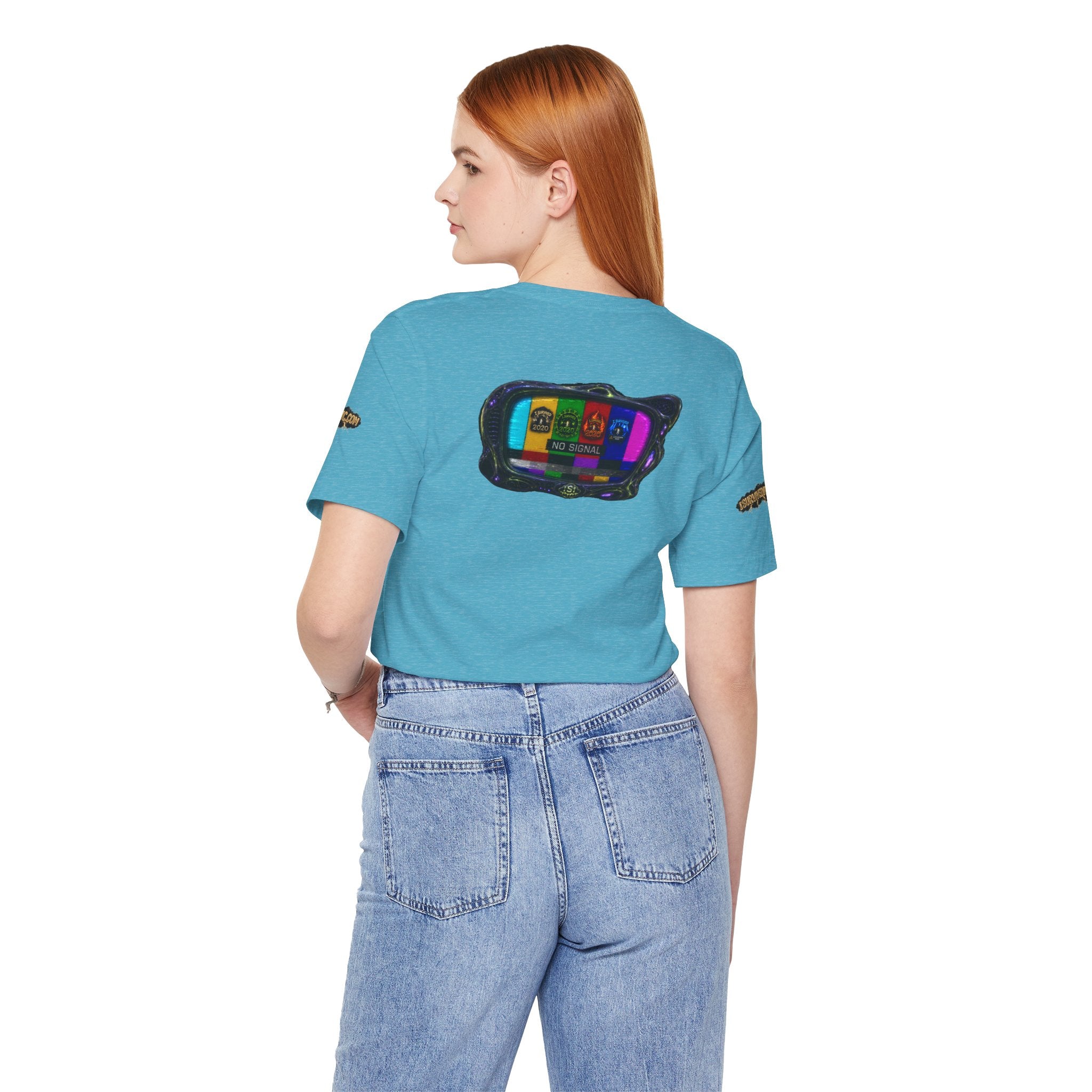 I Survived 2020 — "No Signal" Test Pattern Tee Alien Broadcast Finale Summer Premiere Unisex Jersey Short Sleeve Tee