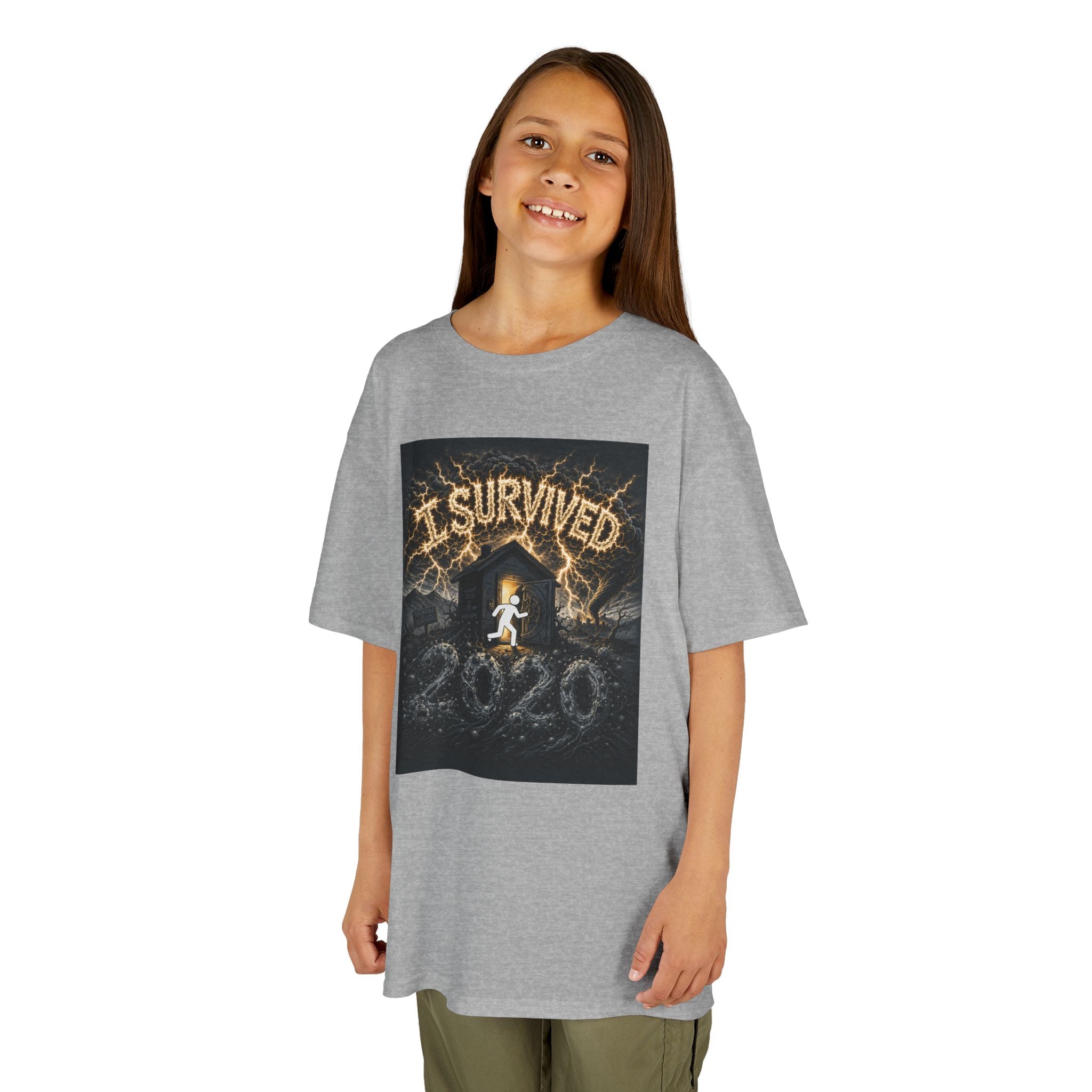 I Survived 2020 — Original Design Teaser Tee | Season 1 Premiere Drop Kids Heavy Cotton™ Tee
