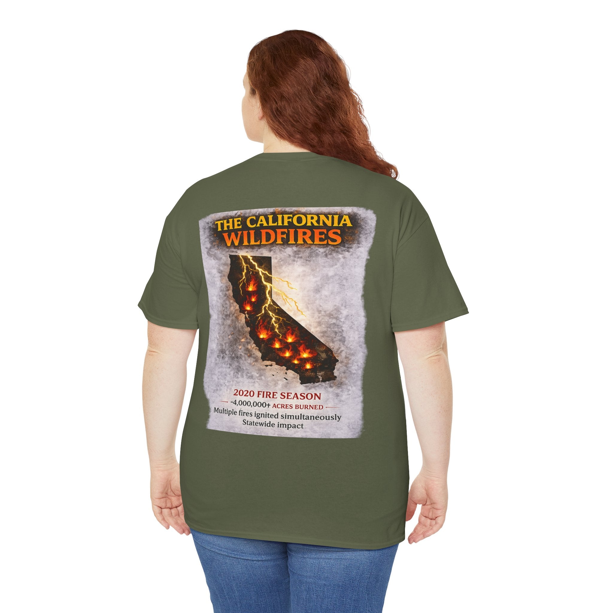 I Survived 2020 — S2:E3 "The California Wildfires" | Wildfire Edition Memorial Unisex Heavy Cotton Tee