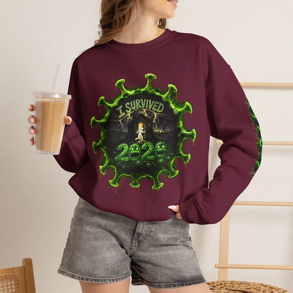 I Survived 2020 — Director's Cut S1:E3 "The Jab!" | Pandemic Edition Unisex Heavy Blend™ Crewneck Sweatshirt
