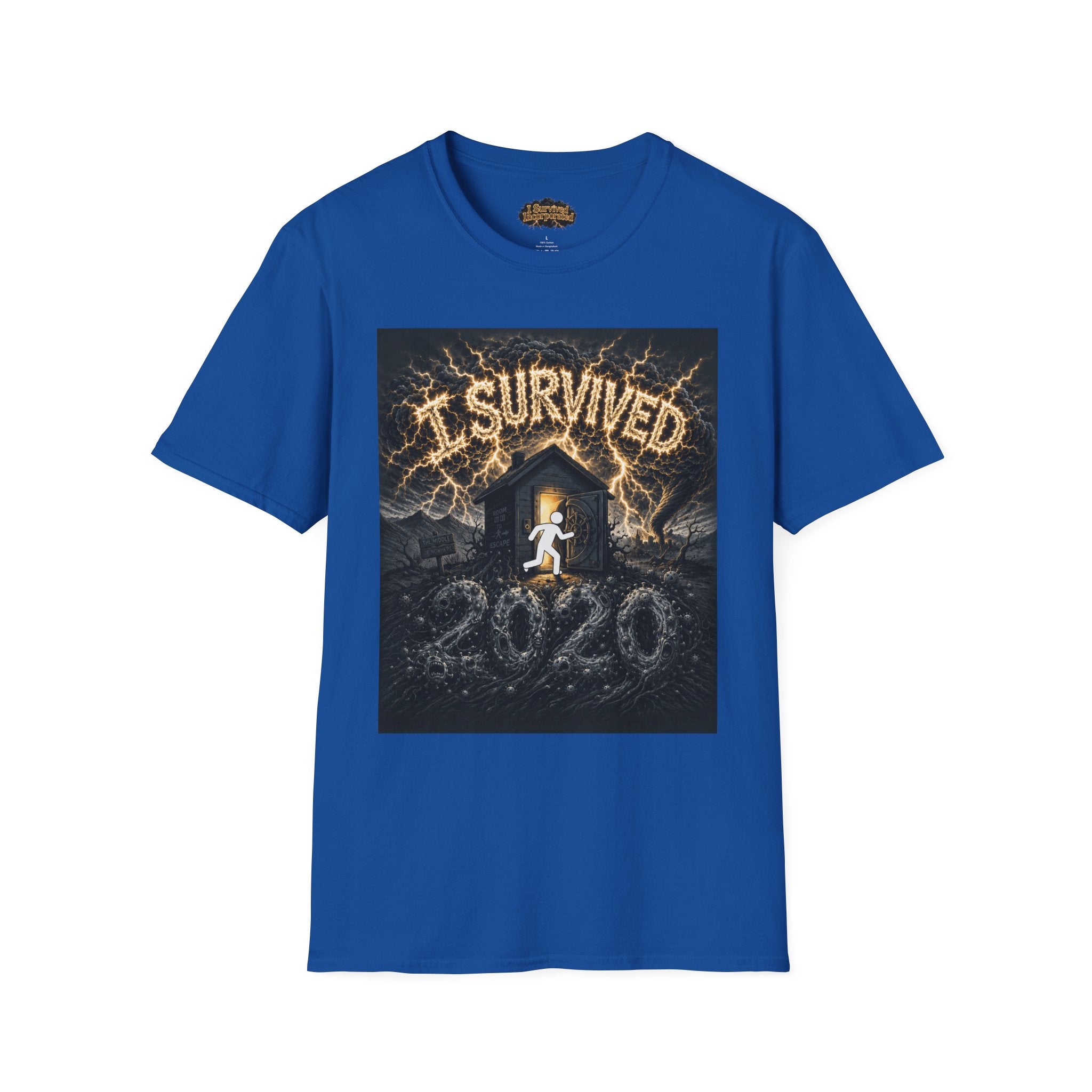 I Survived 2020 — Original Design Teaser Tee | Season 1 Premiere Drop Unisex Softstyle T-Shirt