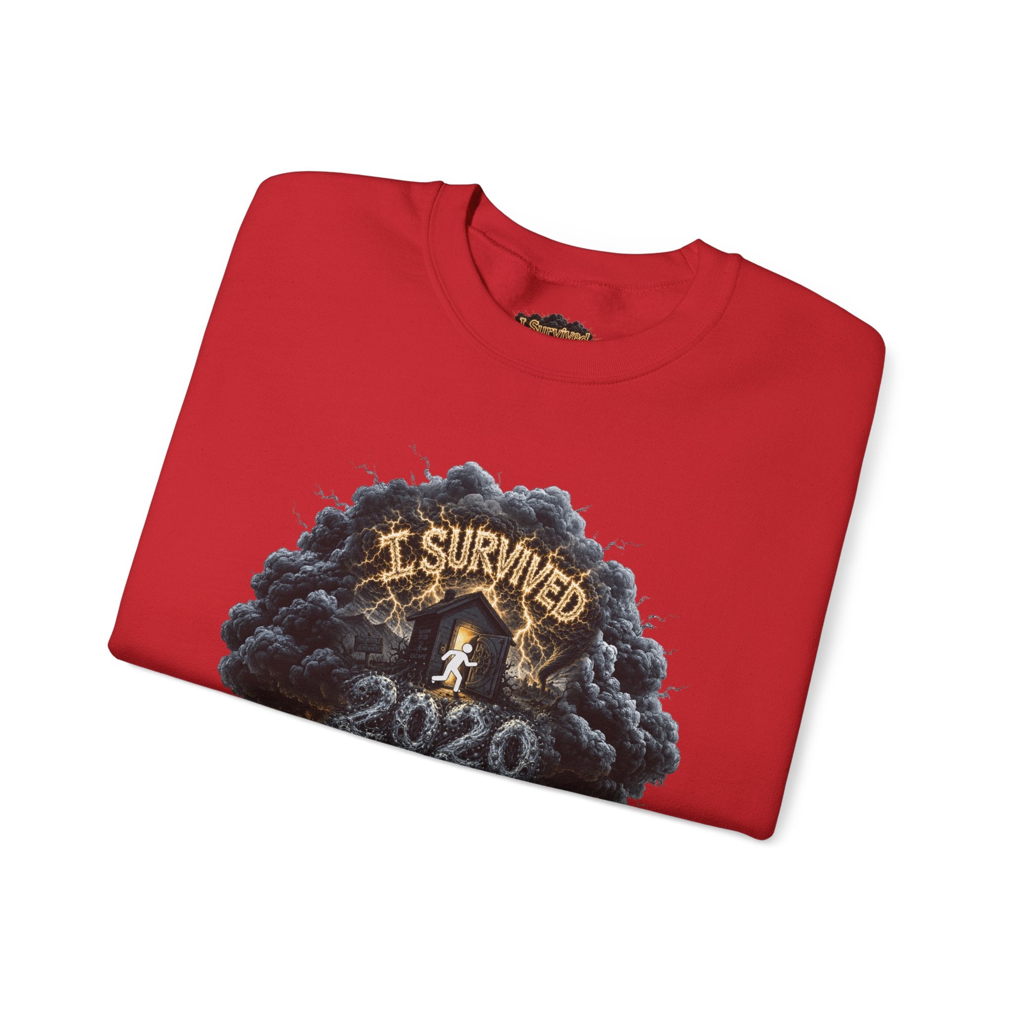 I Survived 2020 — Director's Cut Original Design Teaser Tee | Season 1 Premiere Drop Unisex Heavy Blend™ Crewneck Sweatshirt (SPECIAL EDITION)