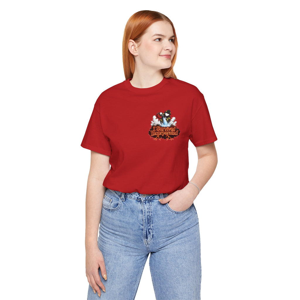 I Survived 2020 — "Please Stand By" Test Pattern Tee Wildfire Signal Edition Summer Premiere Unisex Jersey Short Sleeve Tee