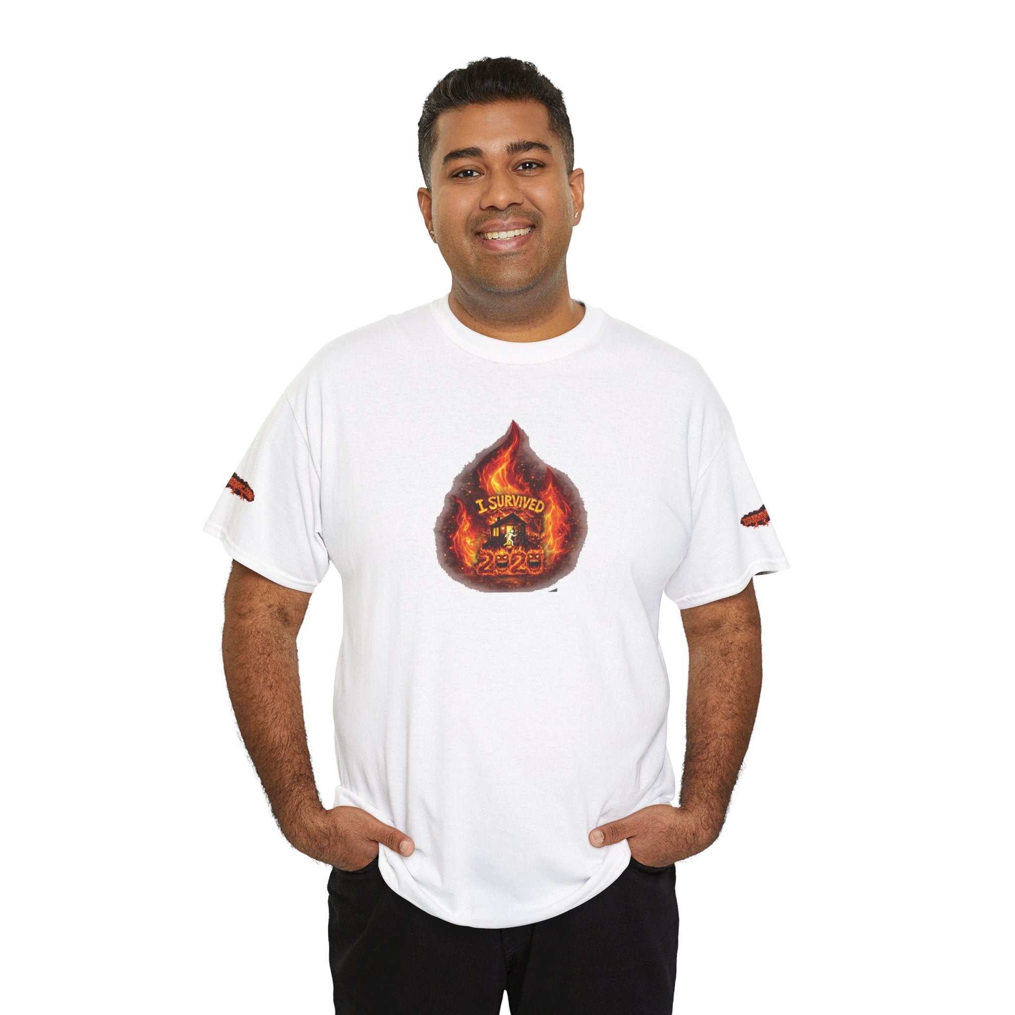 I Survived 2020 — WILDFIRES S2:E3: Director's Cut Special Edition "The California Wildfires" Memorial Unisex Heavy Cotton Tee