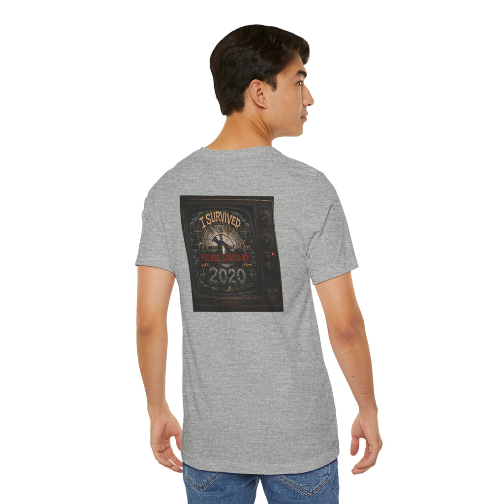 I Survived 2020 — "Please Stand By" Test Pattern Tee Summer Premier Unisex Jersey Short Sleeve Tee