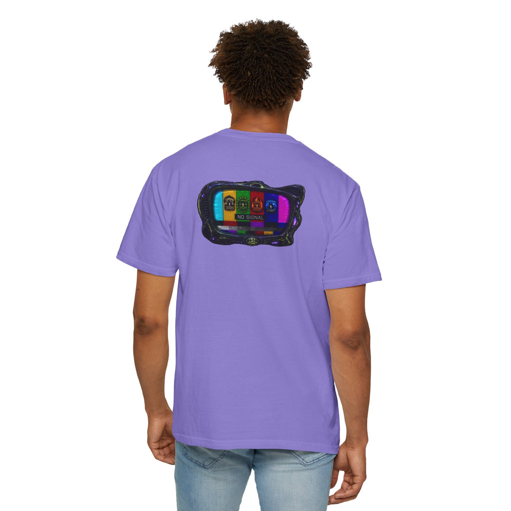 I Survived 2020 — "No Signal" Test Pattern Tee Alien Broadcast Finale Summer Premiere Unisex Garment-Dyed T-shirt