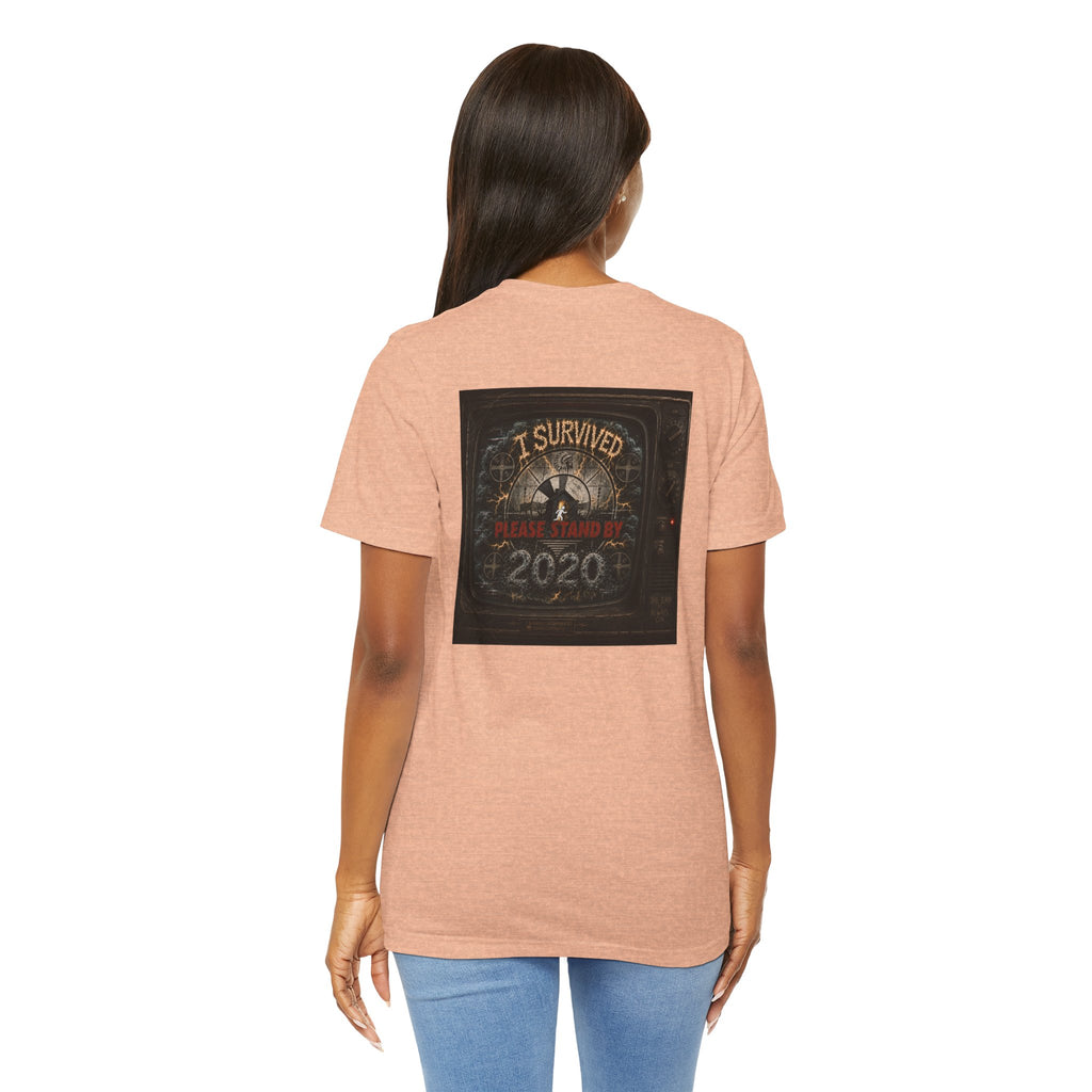 I Survived 2020 — "Please Stand By" Test Pattern Tee Summer Premier Unisex Jersey Short Sleeve Tee