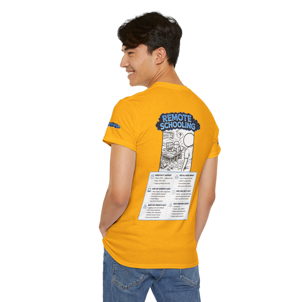 I Survived 2020 — LOCKDOWN S3:E3: Special Edition "Remote Schooling" Unisex Heavy Cotton Tee