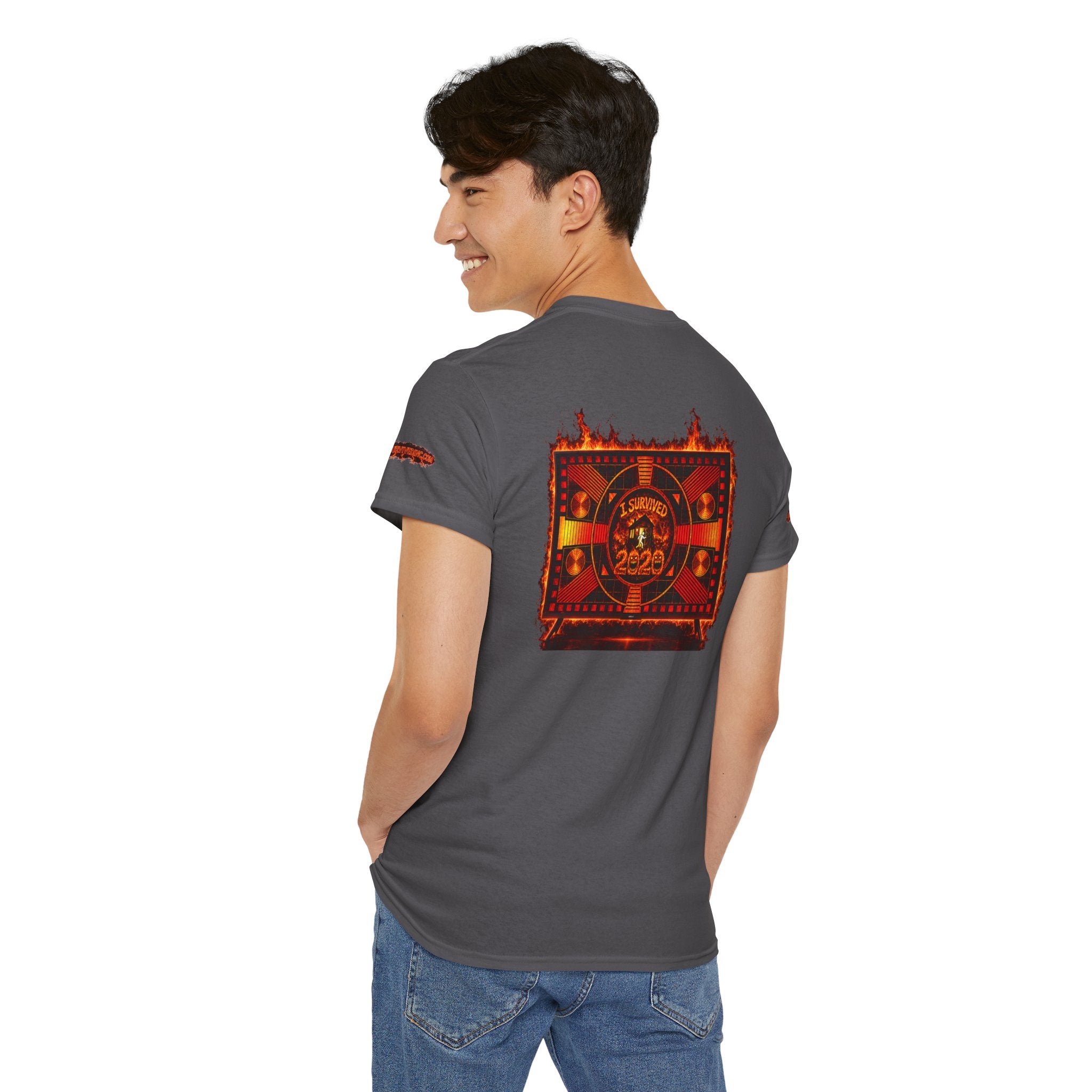 I Survived 2020 — "Please Stand By" Test Pattern Tee Wildfire Signal Special Edition Summer Premiere Unisex Heavy Cotton Tee