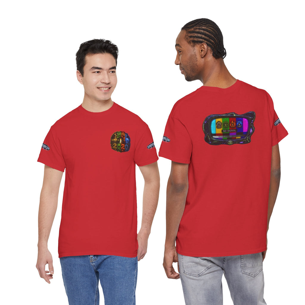 I Survived 2020 — "No Signal" Test Pattern Tee Alien Broadcast Finale Special Edition Summer Premiere Unisex Heavy Cotton Tee